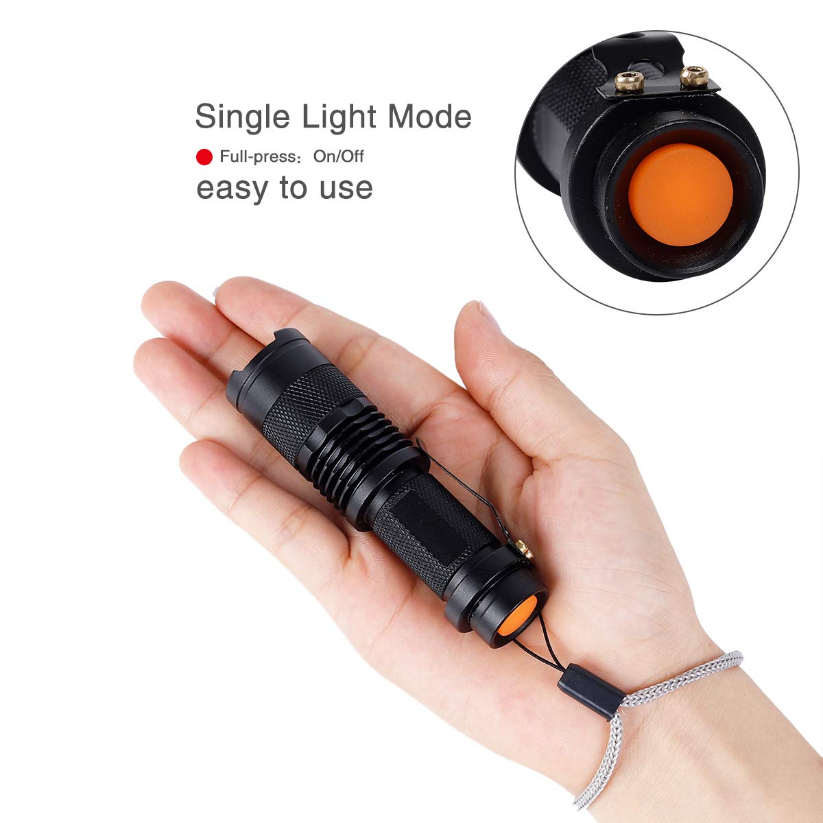 Kunhe 6 Pack Small Mini Led Flashlight Single Mode Zoomable Flashlights Aa Battery Powerful Flashlights With Pocket Clip Portable Bulk Edc Pen Flash Light For Christmas
