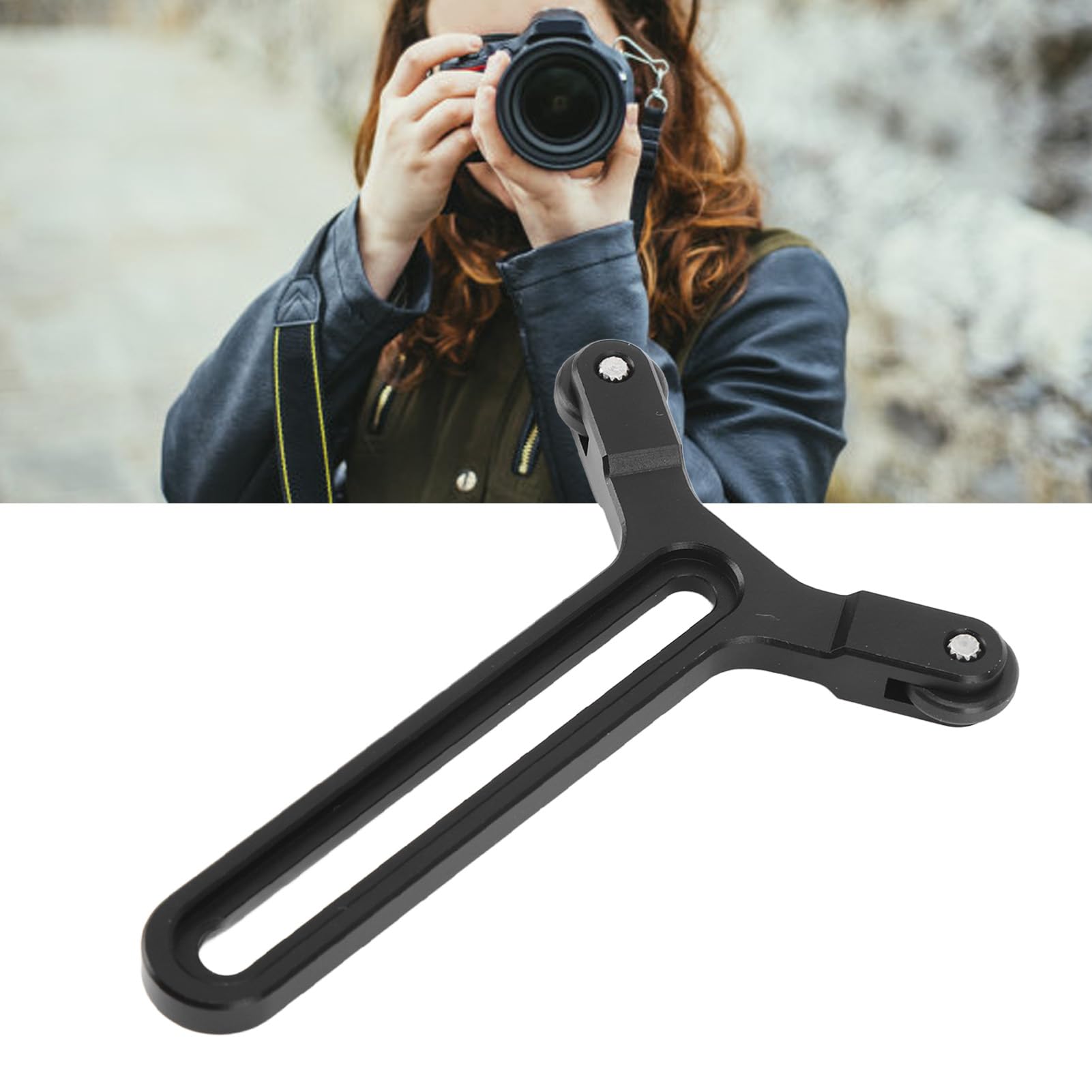 Gowenic Y Shaped Lens Bracket, Universal Aluminum Telephoto Long Lens Support Bracket System With Double Wheels Fit For S Sc Camera Stabilizer