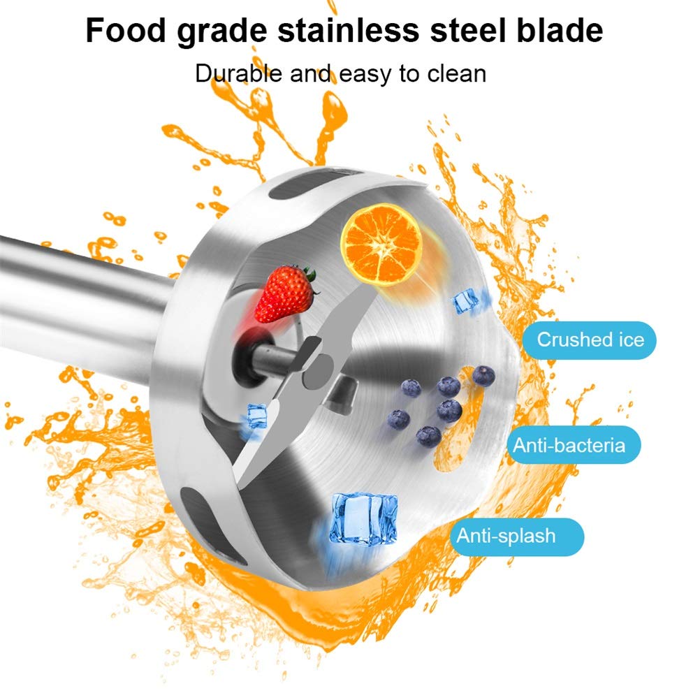 Efkerggjgtgtgjhpwelp 4 In 1 1500W Electric Stick Hand Blender Mixer Hand Immersion Egg Whisk Mixer Juicer Meat Grinder Food Processor