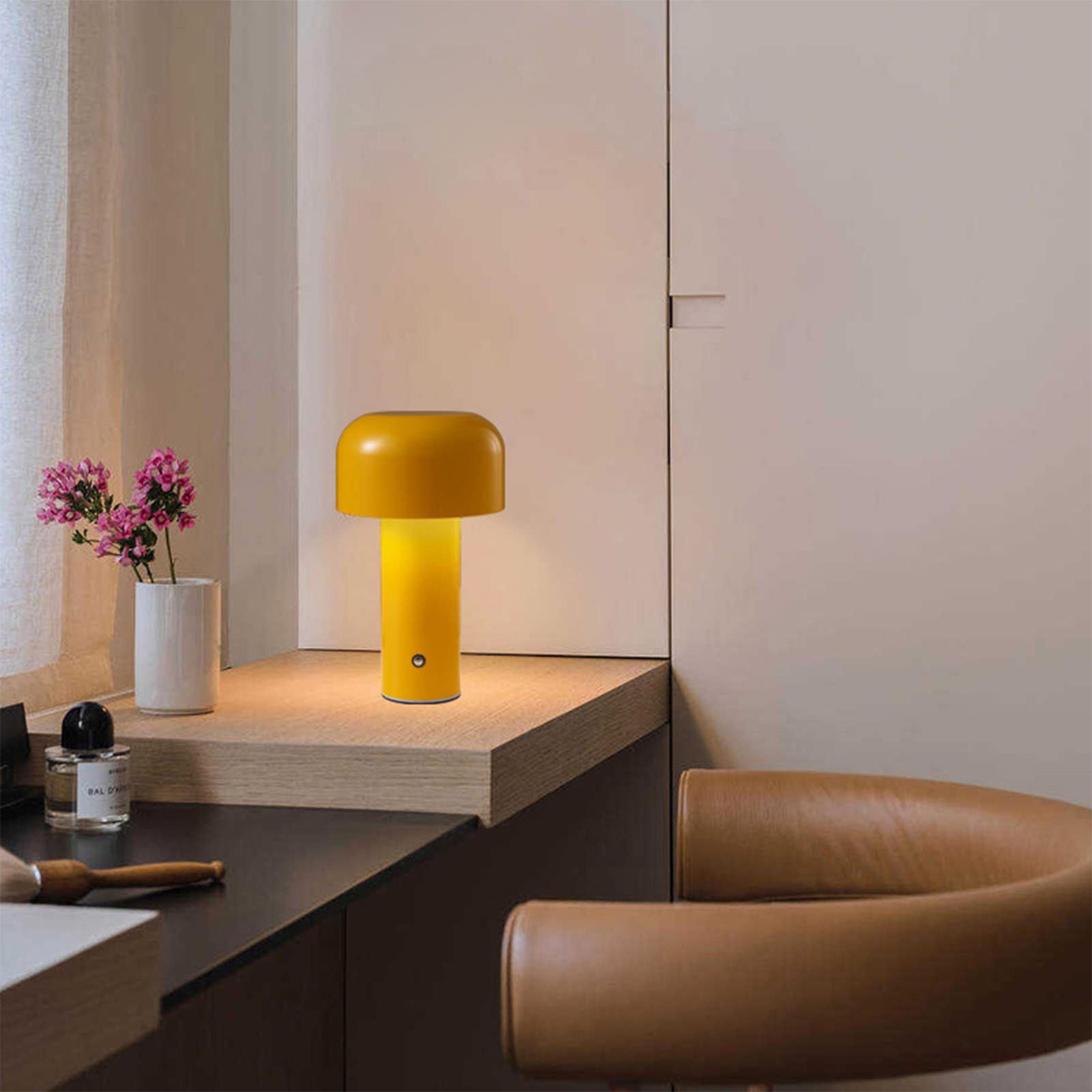 Headerbs Mushroom Table Light, Lighting Mushroom Table Lamp For Bedroom (Yellow)