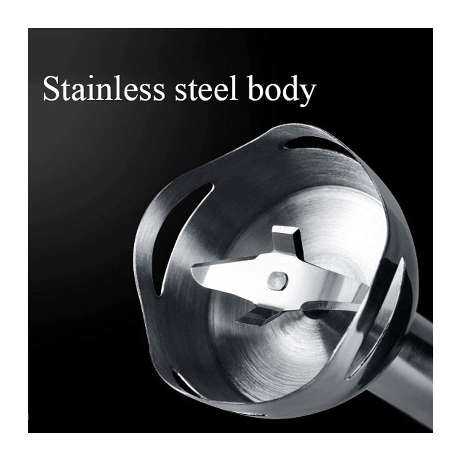 Hhwksj 500 Watt Immersion Multi-Purpose Hand Blender Heavy Duty Copper Motor Brushed 304 Stainless Steel With Whisk, Milk Frother Attachments