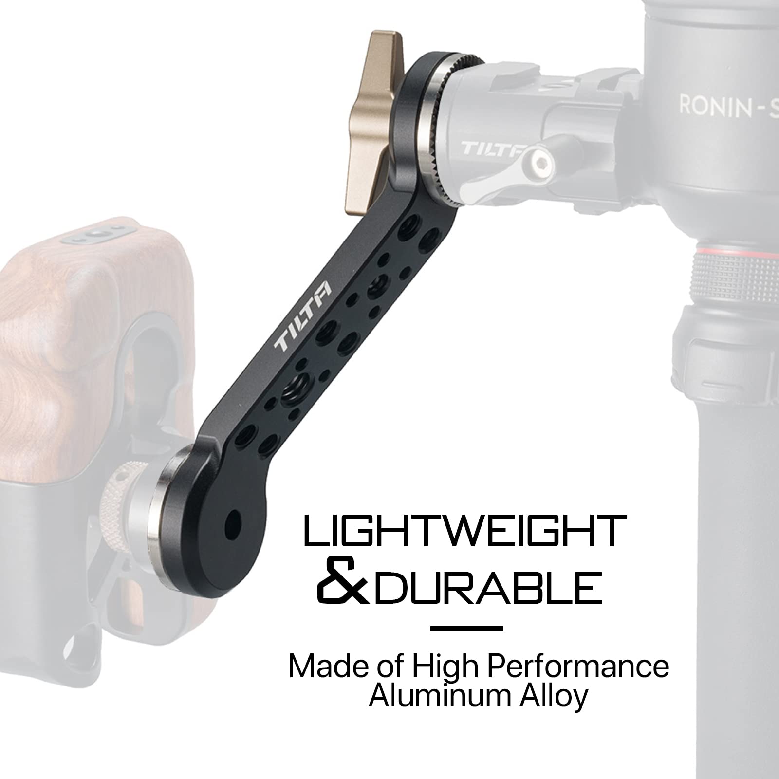 Tilta Rosette Extender Arm Compatible With Any Arri Standard Rosette Connection  Lightweight, Compatible With Rs4 Pro / Rs4 / Rs3 Pro  Tga-Rea
