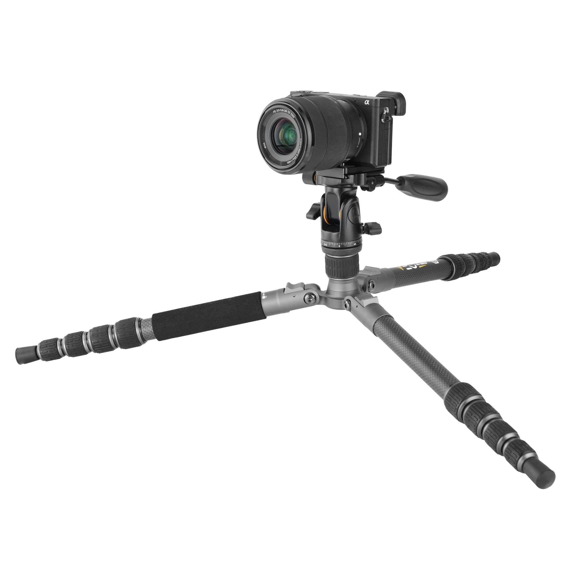 Vanguard Veo3Go235Cp Compact And Lightweight Packable Carbon Fiber Tripod With Veo 2 Ph-25 2-Way Panhead