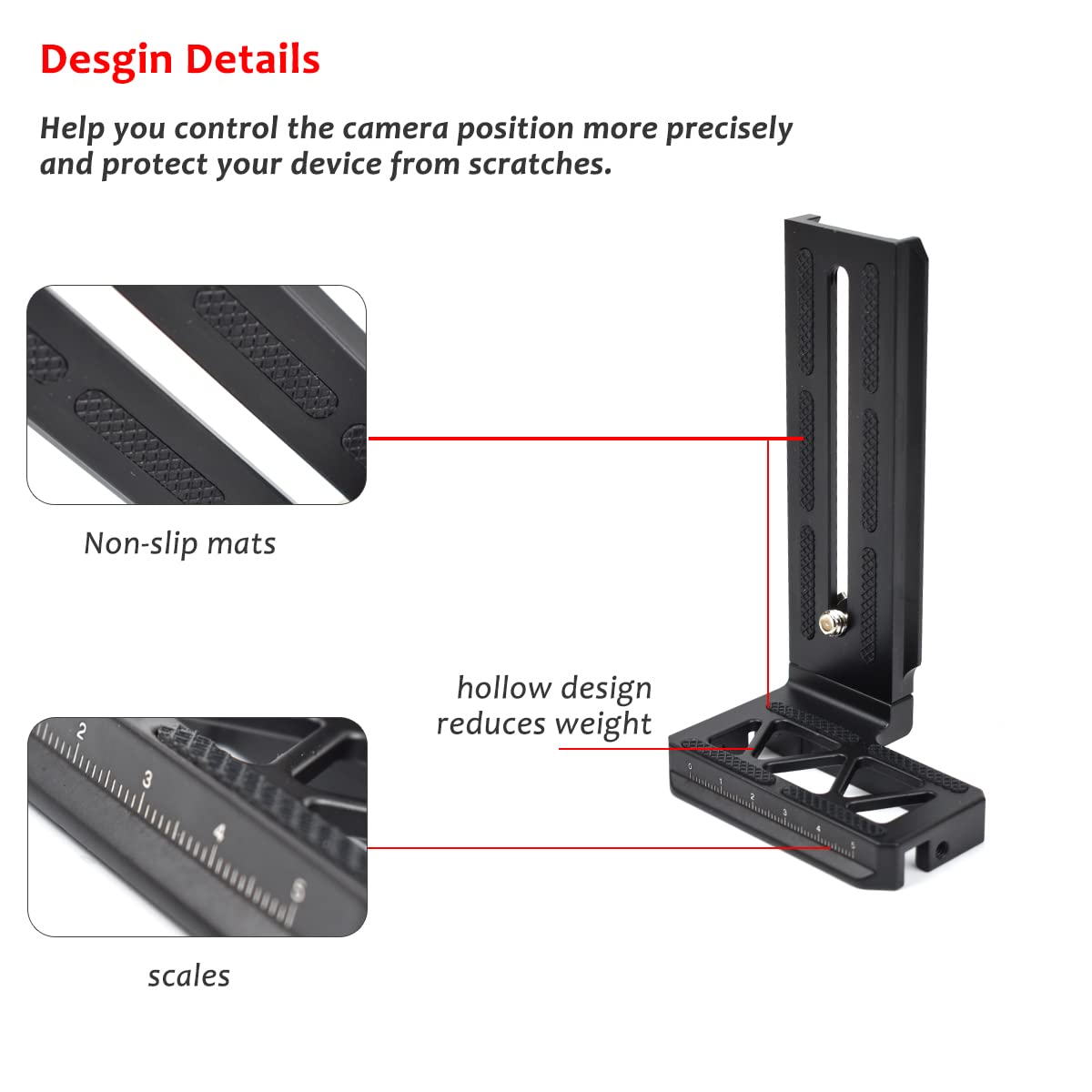 Eaxanpic Aluminum L Bracket Vertical Shooting Quick Release Plate For Dji Ronin Sc Gimbal Stabilizer Tripod Monopod And Camera