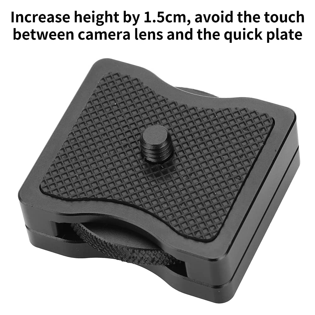 Acouto Camera Riser Plate 1/4" Screw Camera Height Riser Camera Stabilizer Quick Release Base 1.5Cm Height Riser Adapter For Zhiyun Crane For Dji Ronin-S Dslr Stabilizer