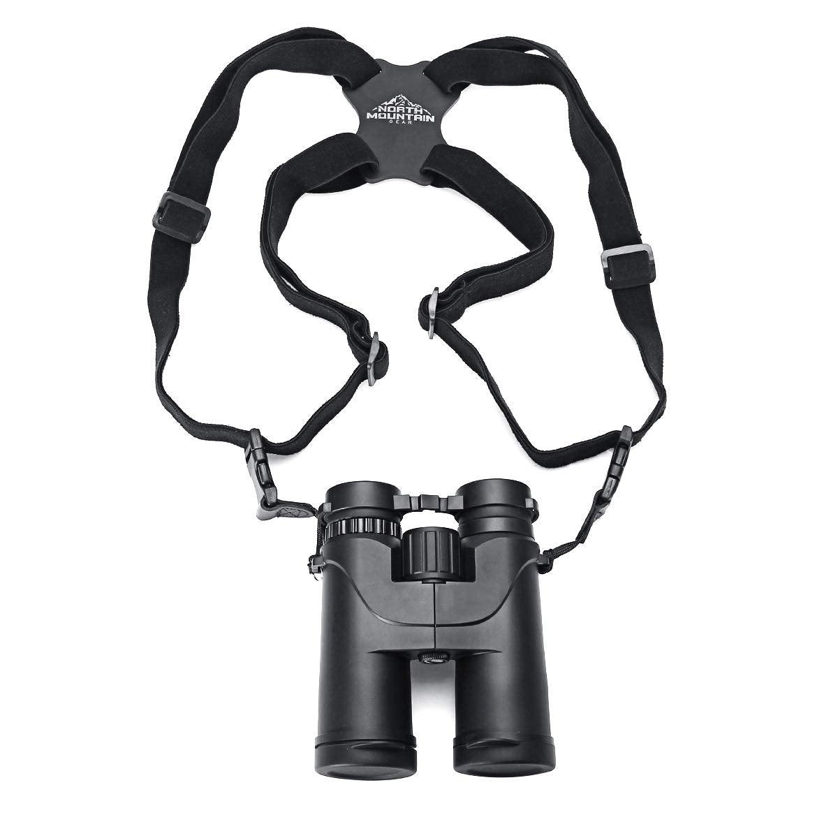 North Mountain Gear Binoculars Harness  Dslr Camera Harness Strap  4 Way Adjustable With Quick Release Buckles