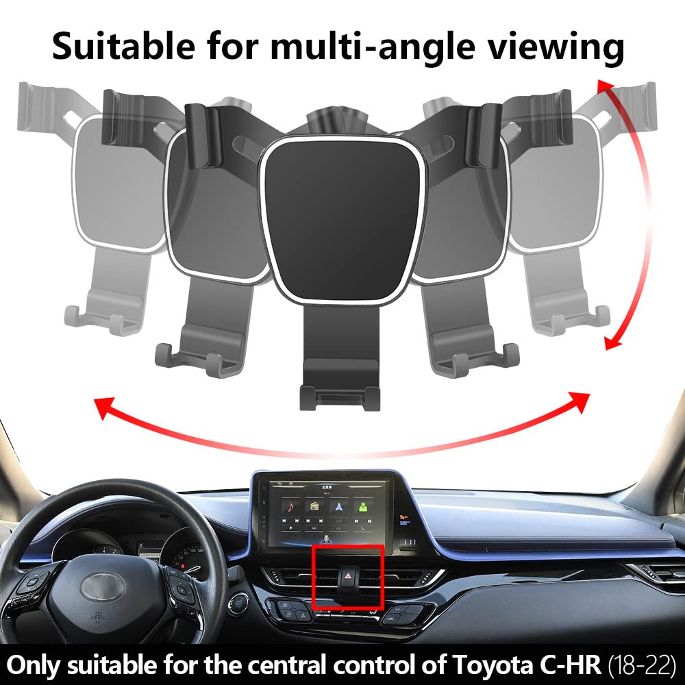 Lunqin Car Phone Holder For 2018- Toyota Chr C-Hr Auto Accessories Navigation Bracket Interior Decoration Mobile Cell Phone Mount