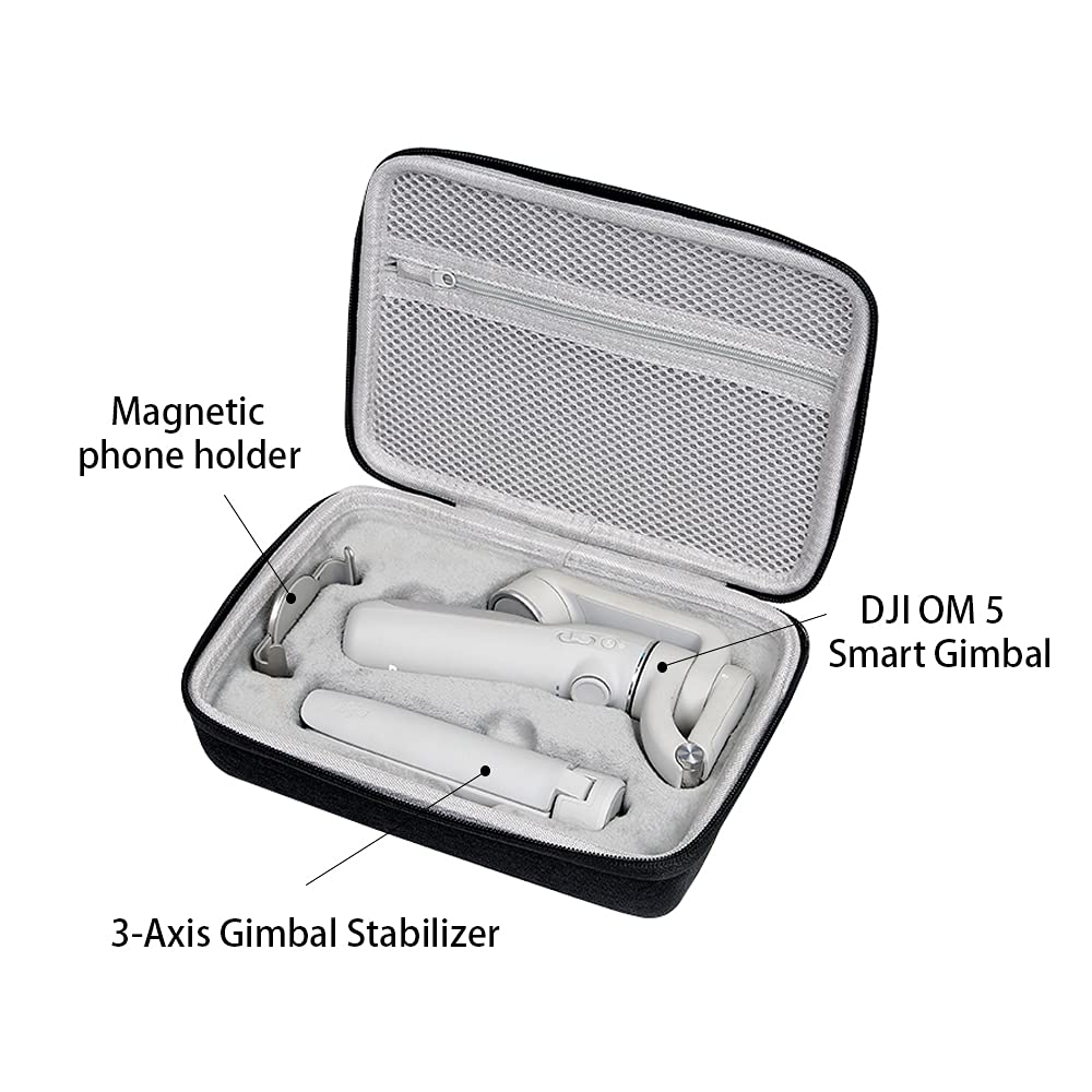 Evanice Dji Om5 Case, Portable Eva Carrying Case For Smartphone Stabilizer Dji Om 5 And Accessories, Shockproof, Small And Light Protective Storage Om 5 Bag For Men And Women