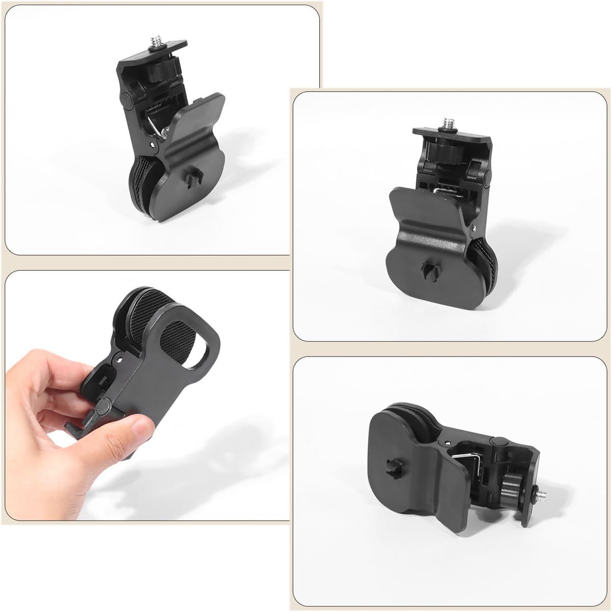 Recdec 2 Pack Selfie Light Clip Mount Holder With 1/4 Screw Connector Attachment Clamp Stand For Monitor Camera Screen Lcd Display Top Fill Light Flash Webcam Phone Tripod Tablet Video