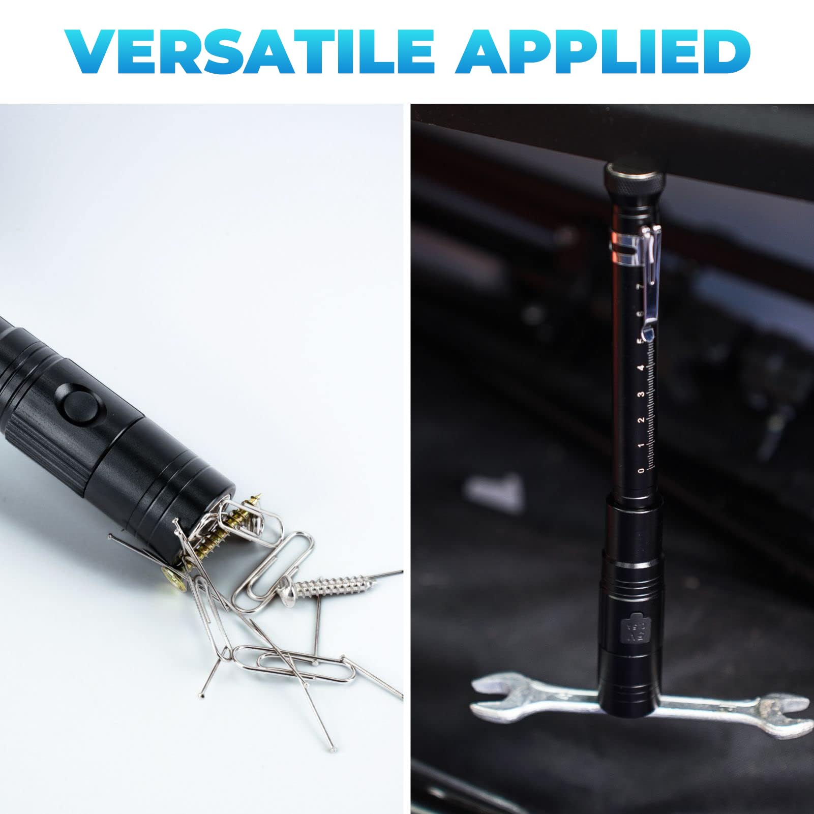 Manwald Rechargeable Magnetic Pickup Tool, Telescoping Magnetic Flashlights With Extendable Magnet Stick, Fathers Day Dad  From Daughter Wife Son, Cool Gadgets  For Him, Men, Dad, Husband, Boyfriend