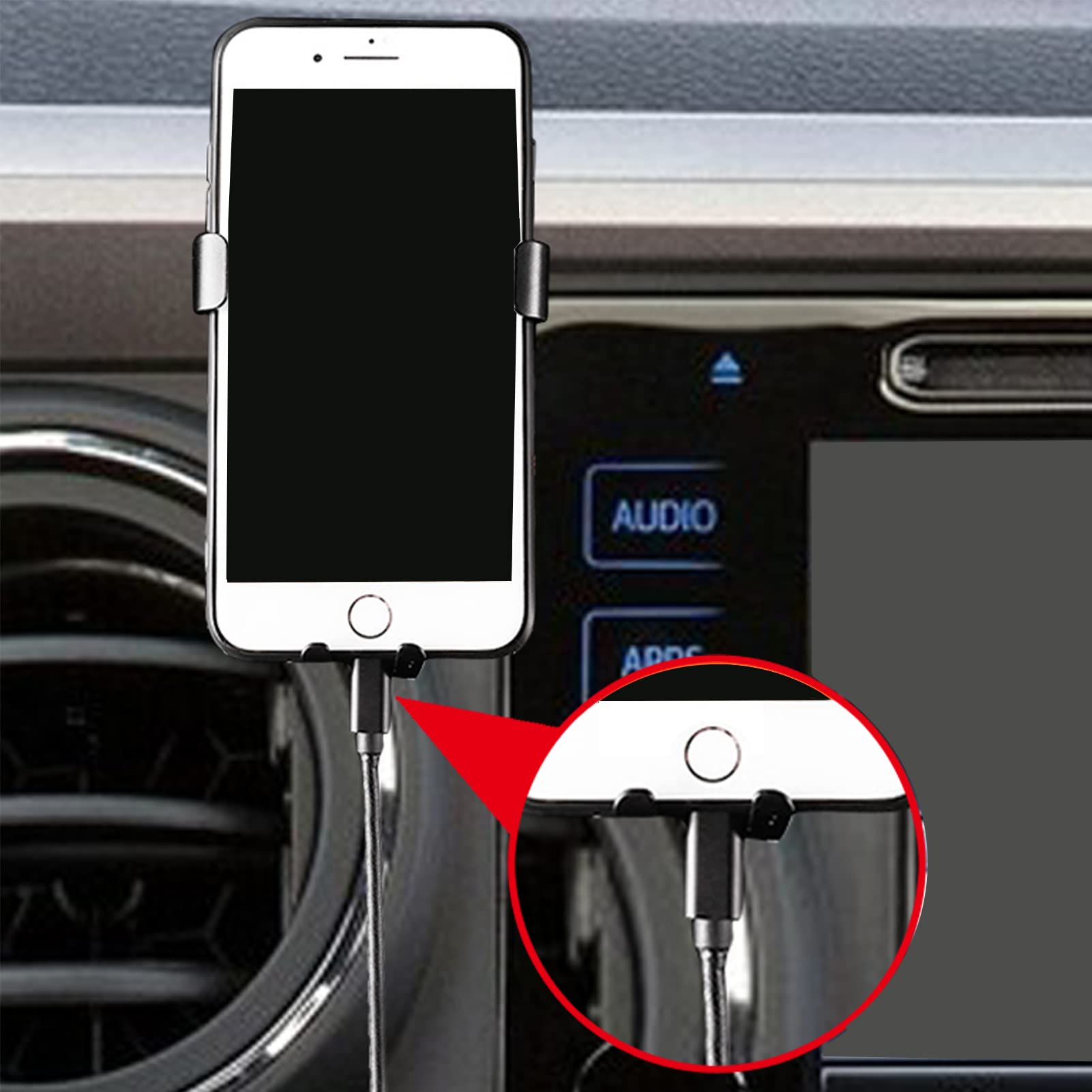 Microck Car Phone Holder Mount For Tacoma, Cellphone Dash Clip For Toyota Tacoma 2016 2017 2018 2019 2020   , For All Mobile Phones