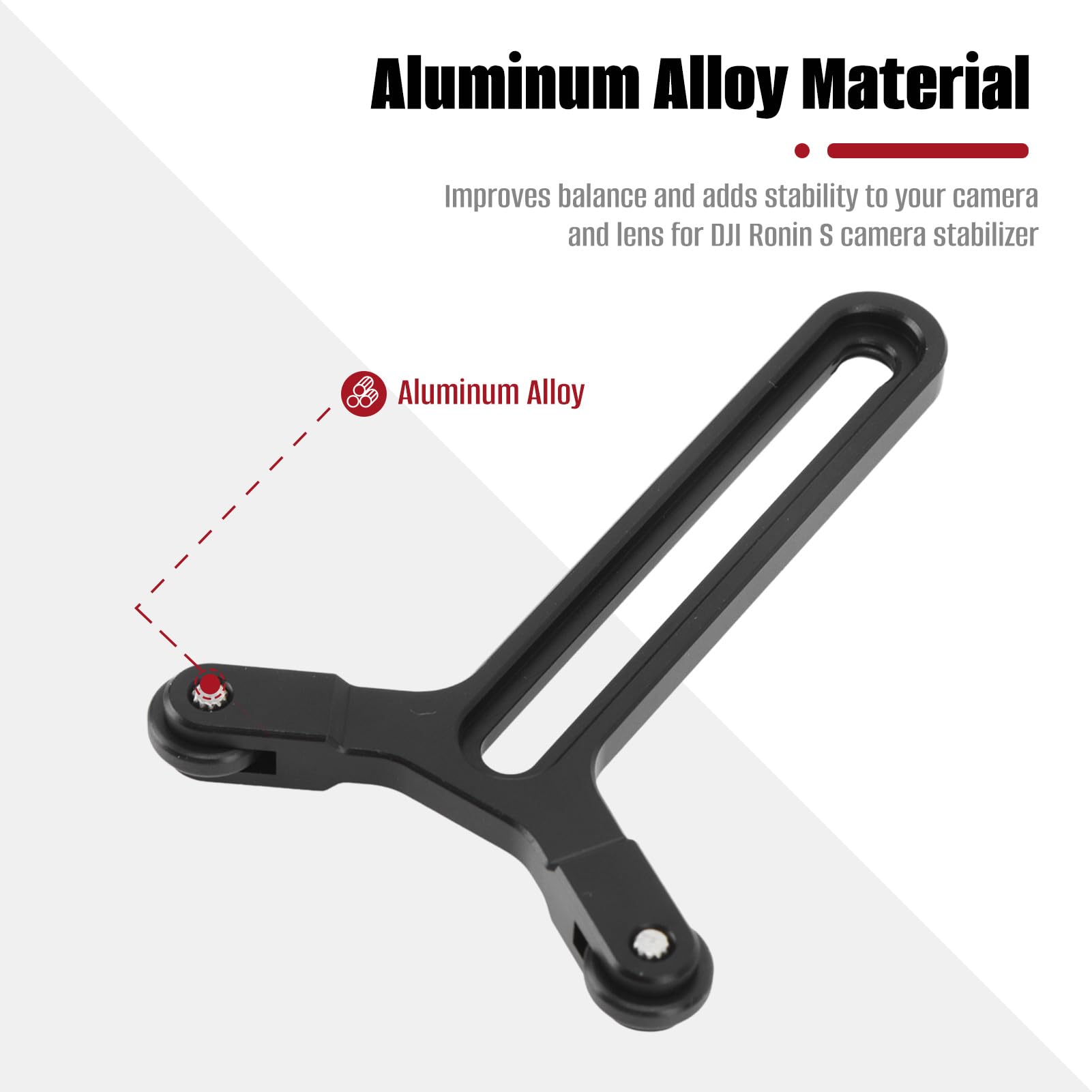 Goshyda Y Bracket With Double Wheels, Frame Lens Support System With1/4In Slide Screw, For Dji Ronin S Sc And Stabilizer Quick Release Plate