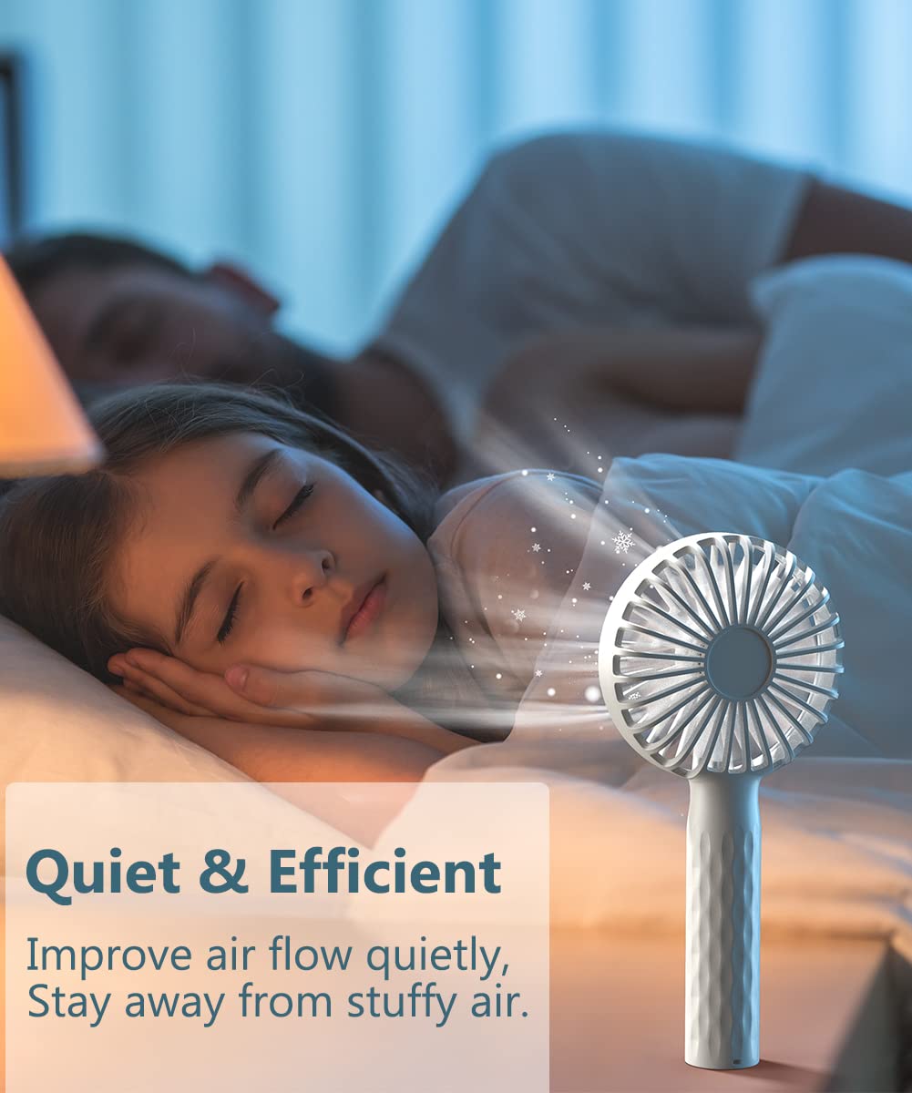 Honhey Handheld Fan, Super Mini Portable Eyelash Fan With Rechargeable Battery Operated