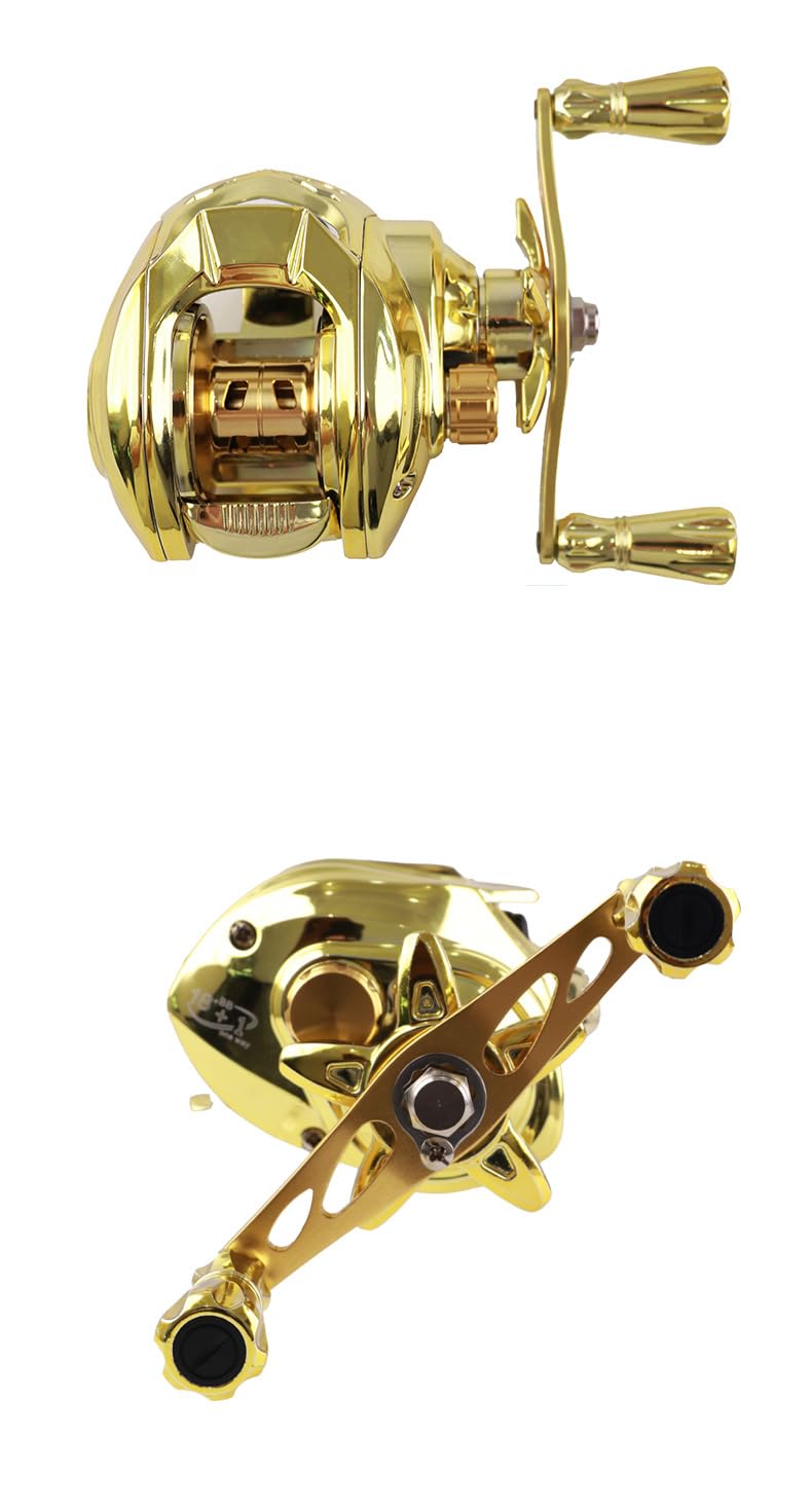 Ming Yang Gold Right Handed Baitcasting Fishing Reel 18+1 Bb 7.2:1