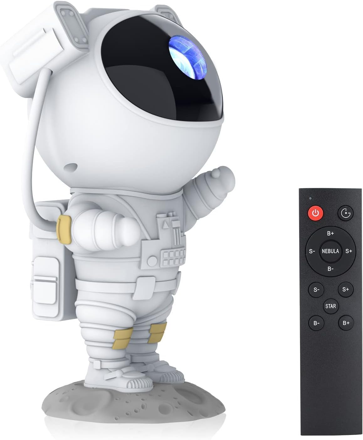 Hiya-Naya Astronaut Galaxy Projector Night Light,Star Projector Galaxy Light With Nebula,Starry Ceiling Led Lamp Space Buddy Projector With Timer And Remote For Bedroom,Kids Room Decor, Birthdays (White)