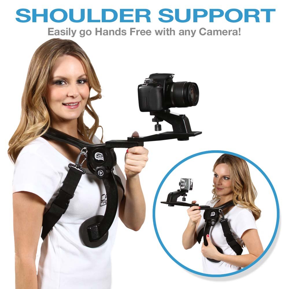 Cam Caddie Scorpion Ex Shoulder Support Kit W/ Tripod Mount / Handheld Stabilizer And Accessory Mounts For Led Lights Microphones And Monitors Compatible With Canon, Nikon, Sony, Panasonic / Lumix Style Dslr