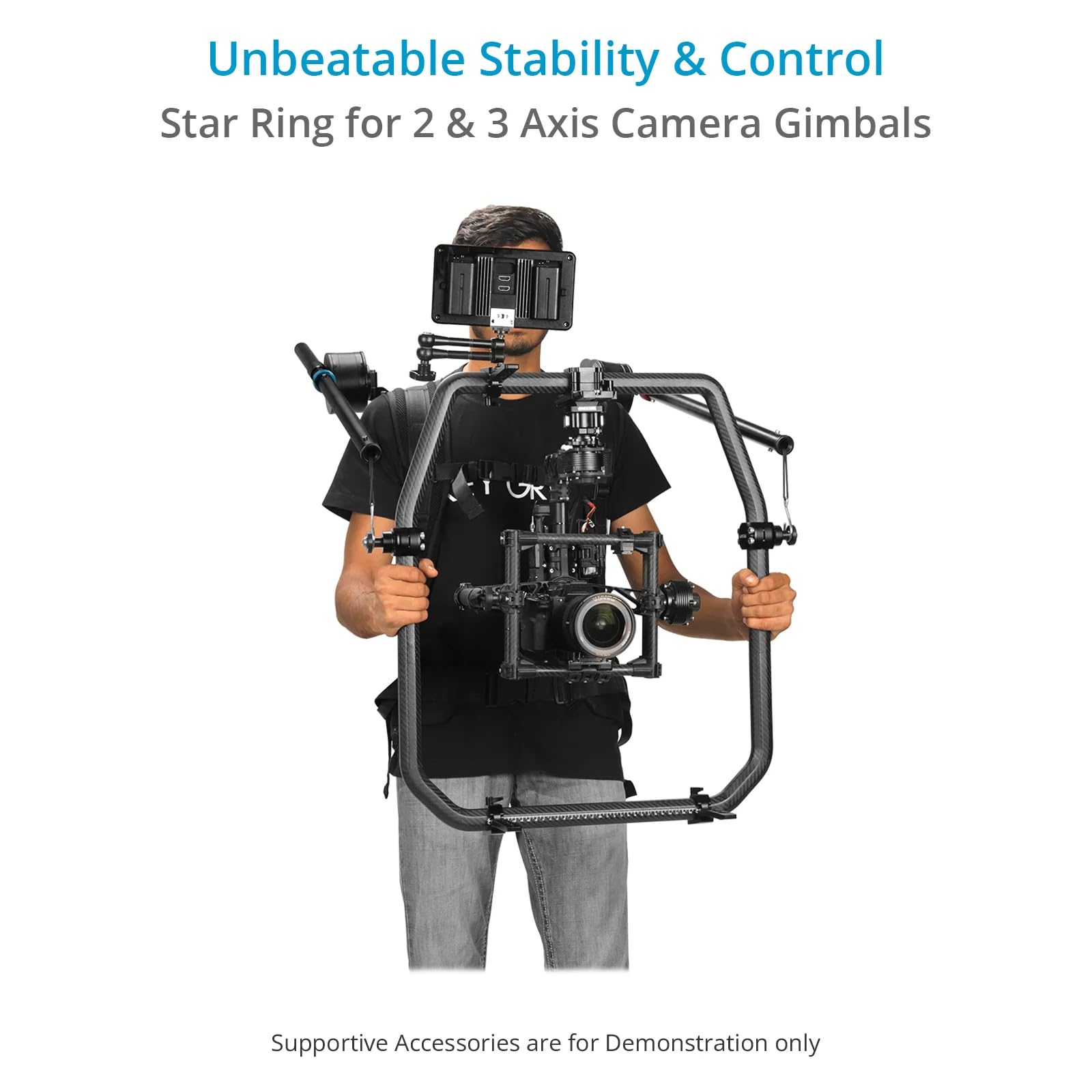 Proaim Cf Carbon Fiber Star Ring For Handheld Camera Gimbal Stabilizers & Body Support Rigs. Payload Up To 20Kg / 44Lb. (P-Strg-Cf)