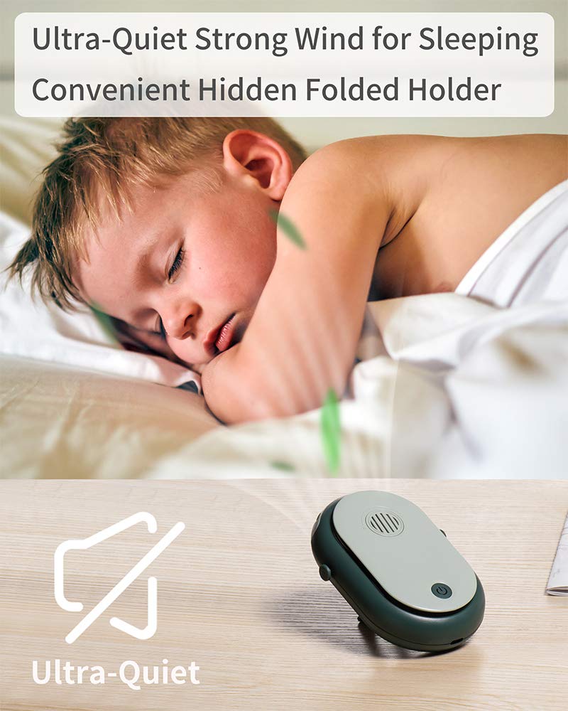 Portable Hanging Neck Fan Wearable Personal Handheld Fan Battery Operated Usb Rechargeable 3 Speed