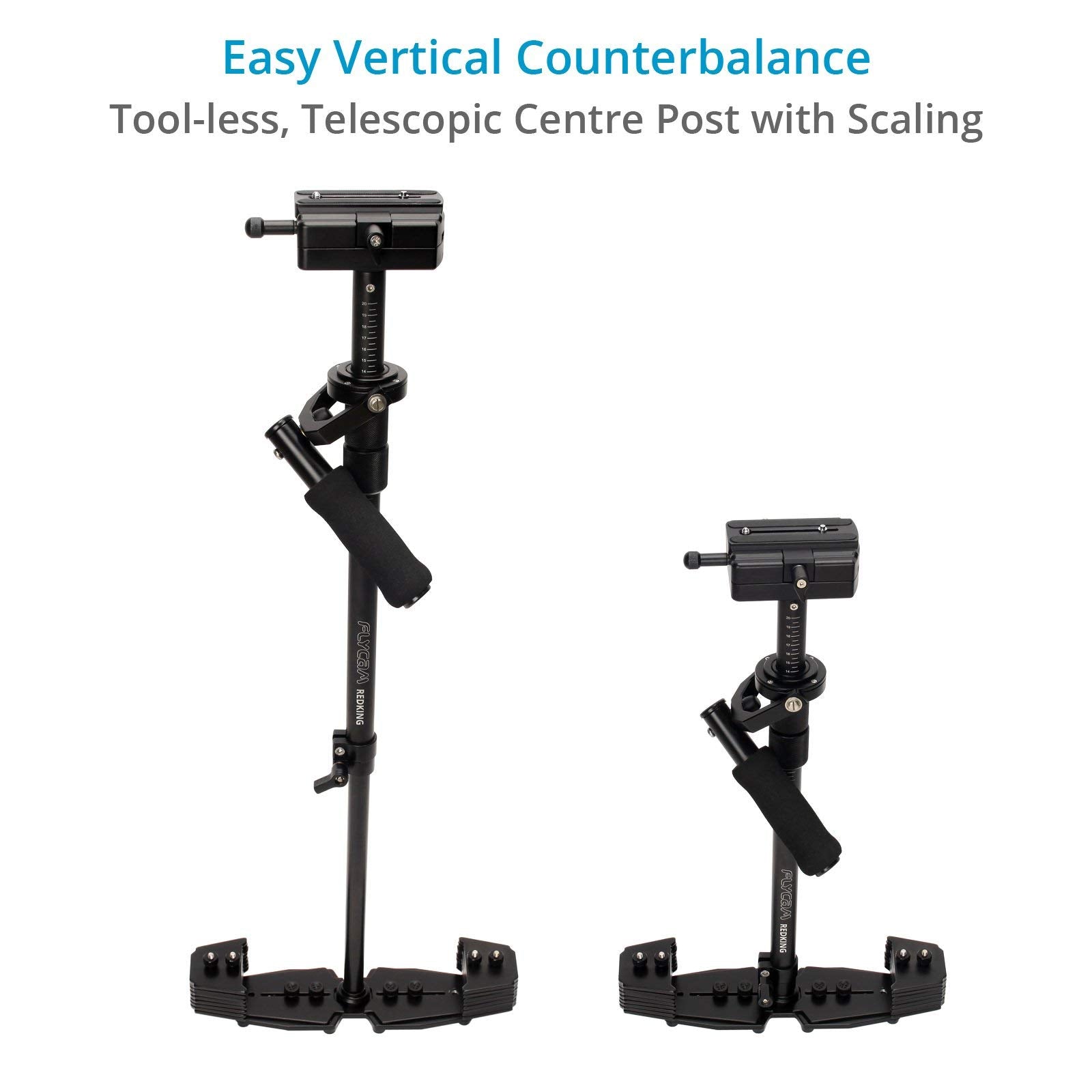 Flycam Redking Quick Balancing Video Camera Stabilizer Dovetail Quick Release Arm Brace, Professional Cnc Aluminum For Dslr Bmcc Dv Camcorders Up To 7Kg/15.4Lb And Bag