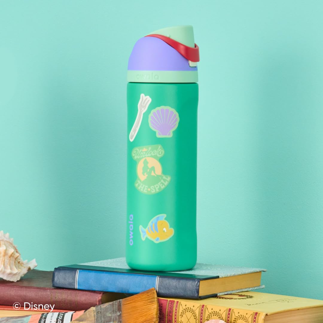 Owala Disney Princess sip Insulated Stainless Steel Water Bottle With Straw For Sports