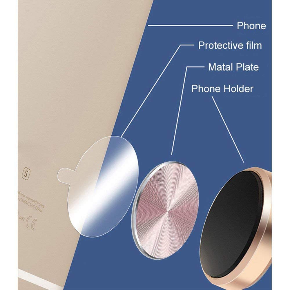Lsvtrus Adhesive Metal Plate Mounting Kits, Universal Discs Magnet Patch, Compatible With Air Vent Magnetic Car/Vehicle Mount Holder