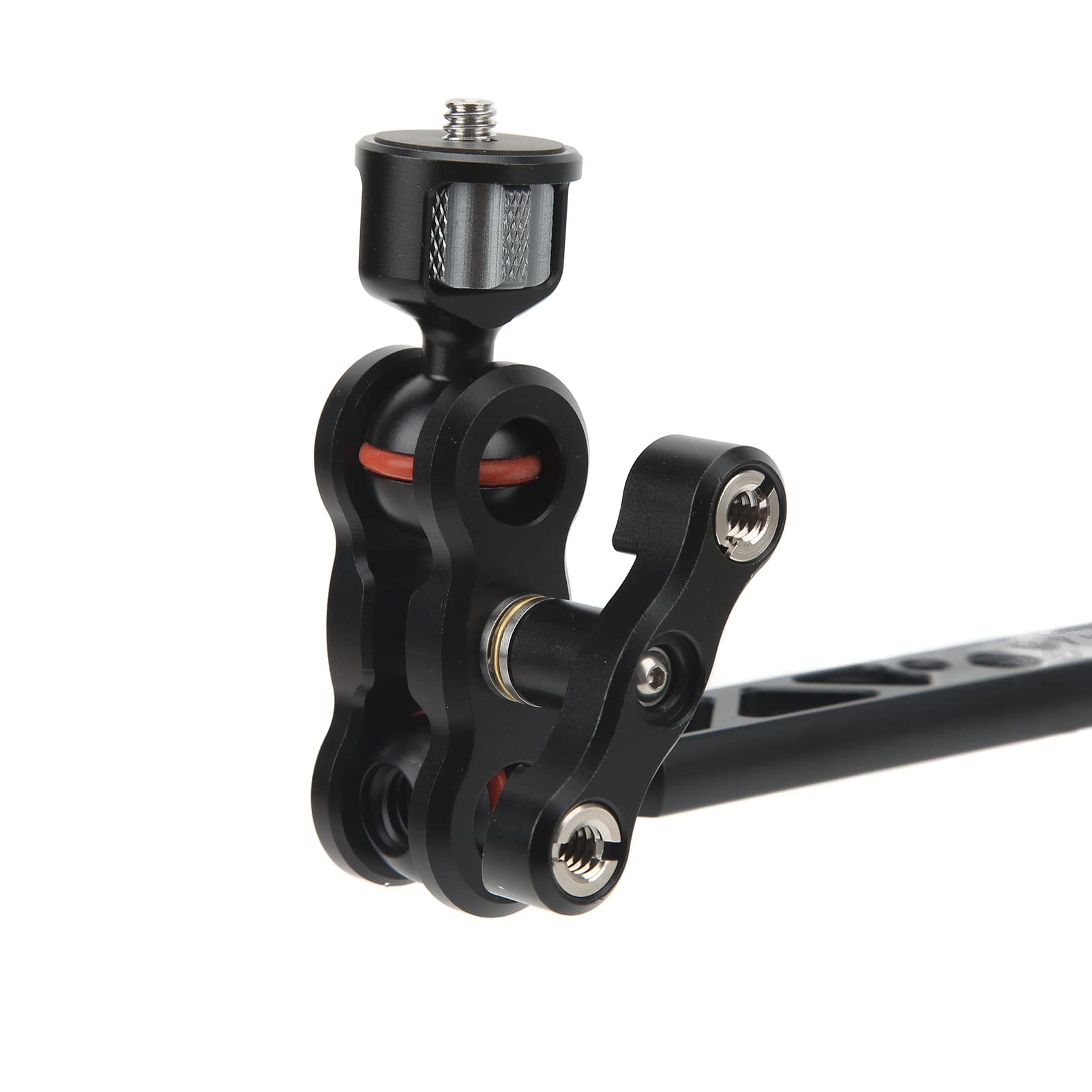 Kimiss Articulating Arm Camera Mount 13In Articulating Magic Arm Camera Mount Adjustable Cnc Aluminum Alloy With 1/4" And 3/8" Thread For Led Light Microphone
