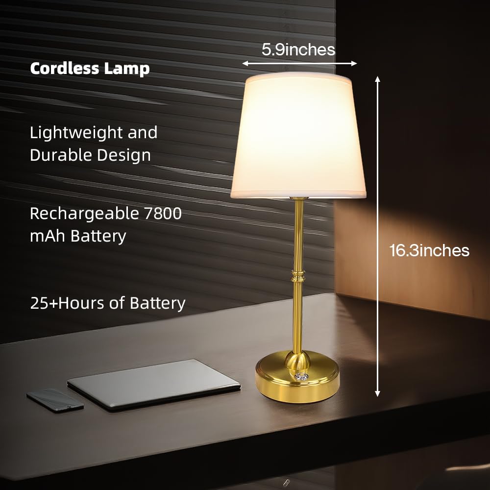 Homiezz Cordless Table Lamp, Dimmable Feature With Led Bulb, Ambient Lighting For Living Room, Bedroom, Patio, Or Restaurant, Built-In Rechargeable Battery, Reverse Charging For Iphone, Matte Black