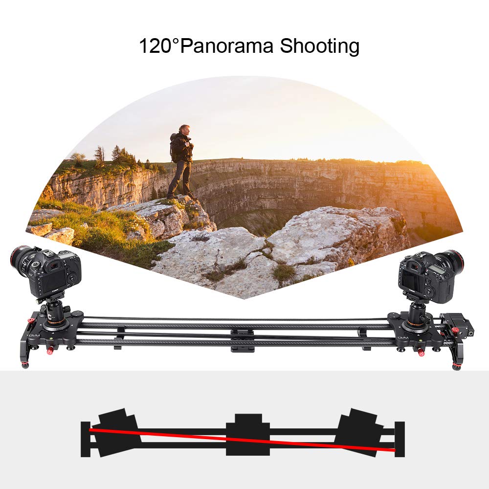 Gvm Great Video Maker Camera Motorized Slider,48"/120Cm,Automatic Round Trip,Time Lapse,Panoramic Shooting,Video Capture,Slider Smooth And Stable,With Battery