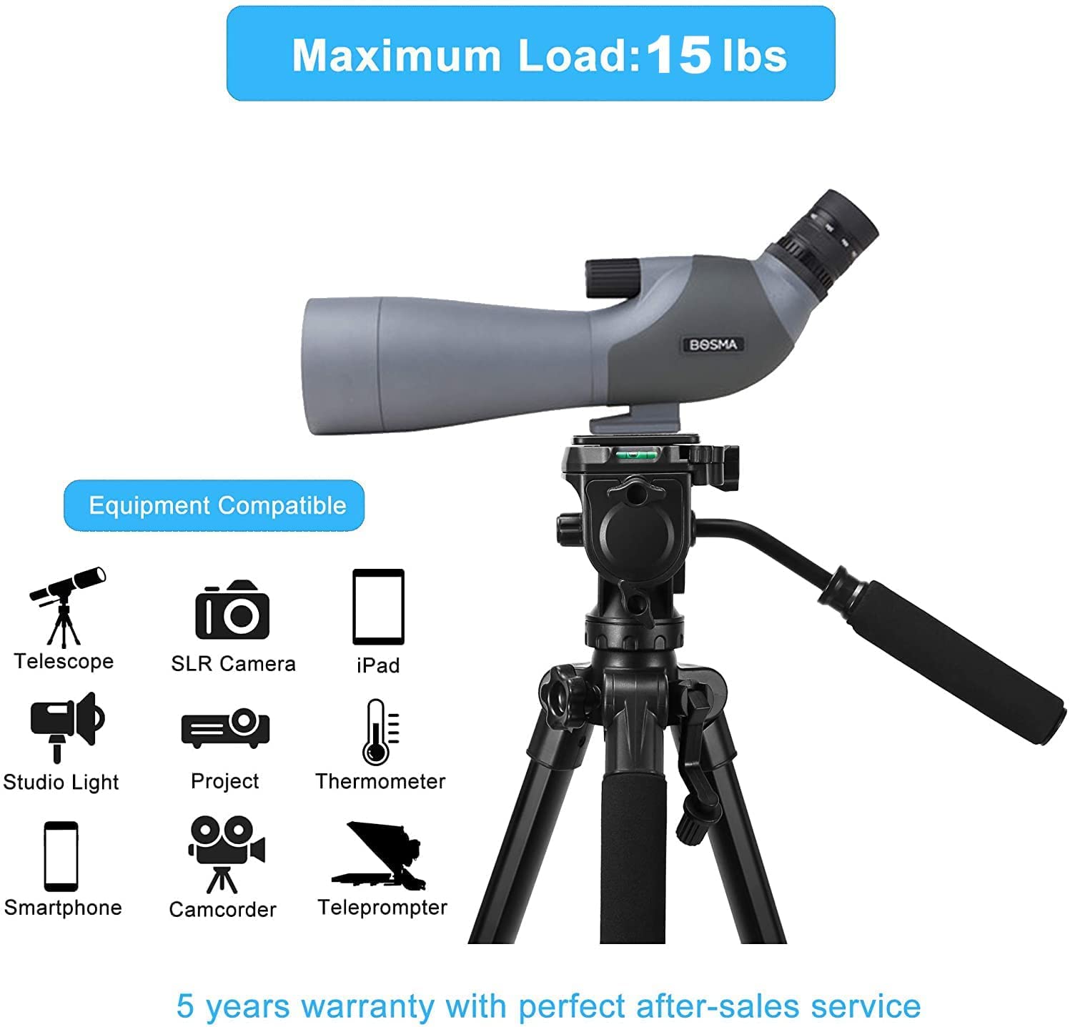 Victiv 73" Tripod For Camera With Fluid Head - Heavy Duty Stand For Dslr, Cell Phones, Spotting Scopes & Webcam - Complete Unit With Tablet & Phone Mount