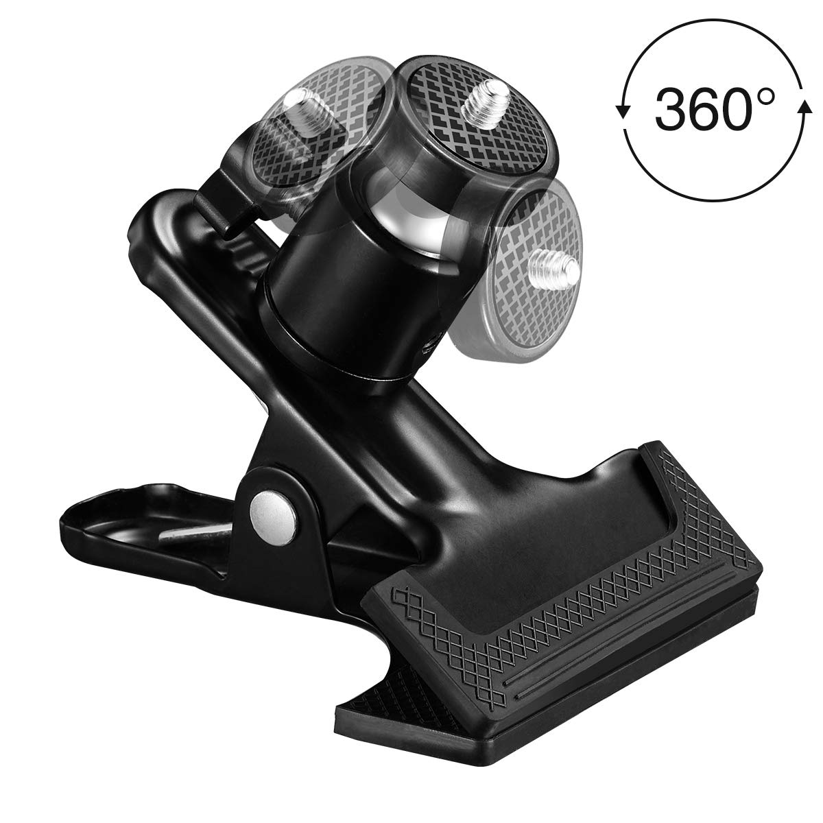 Supon Multi-Function Tripod Clip Clamp Flash Holder Mount With 360 Swivel Photography Ball-Head For Slr, Dslr, Video Cameras, Studio Backdrop