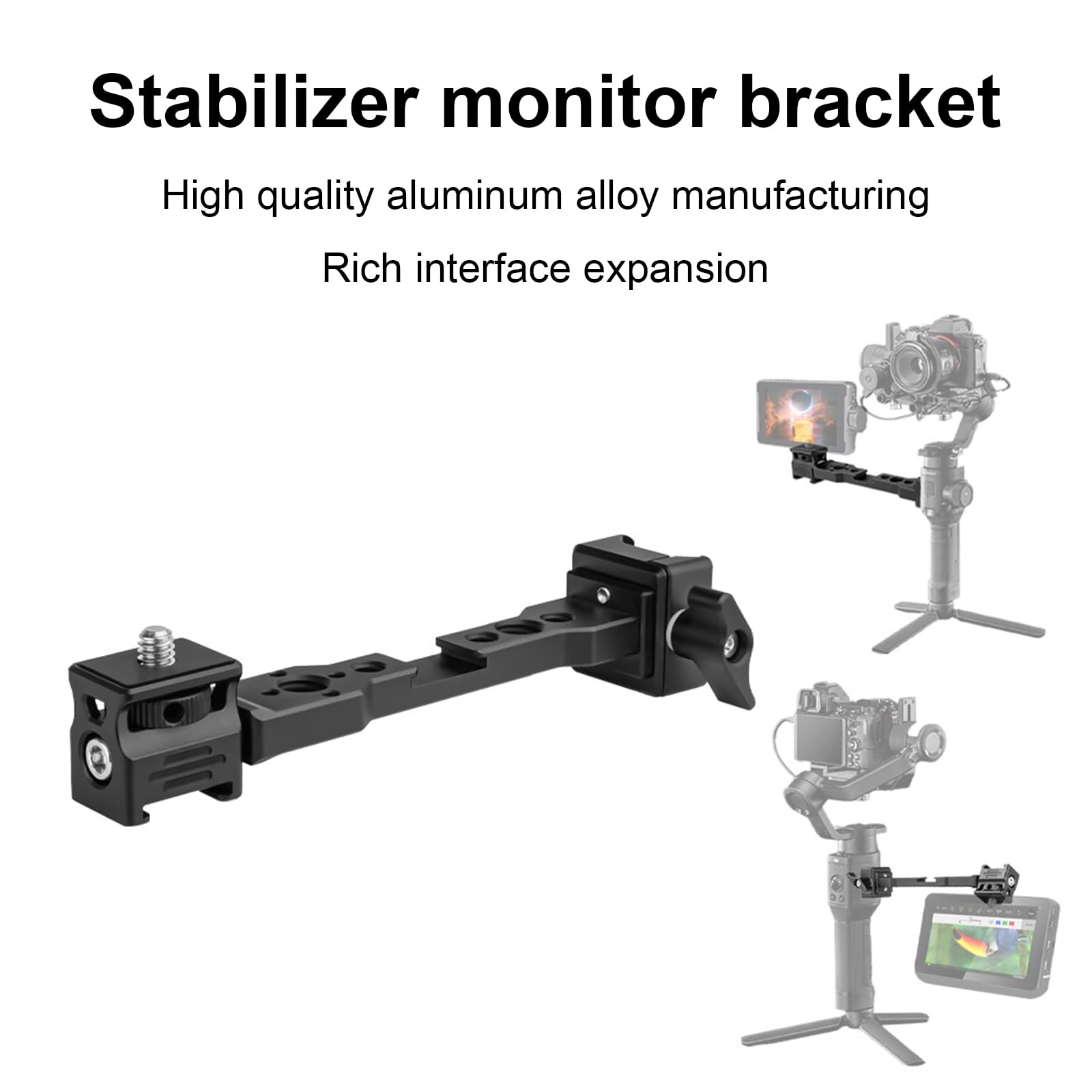 Haoyull Camera Stabilizer Bracket, Aviation Aluminum With Slip Resistant Pad Stabilizer Camera Stand Quick Release