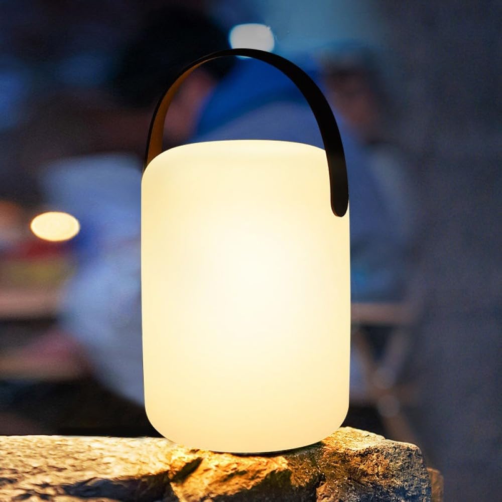 Yuchao Wonder Night Light With Handle, Rechargeable Cordless Lamp For Bedroom/Baby Nursery/Bathroom/Hallways/Living Room,Portable Light With16 Colors Changing Lamp,Lantern For Camping/Outdoor/Tent