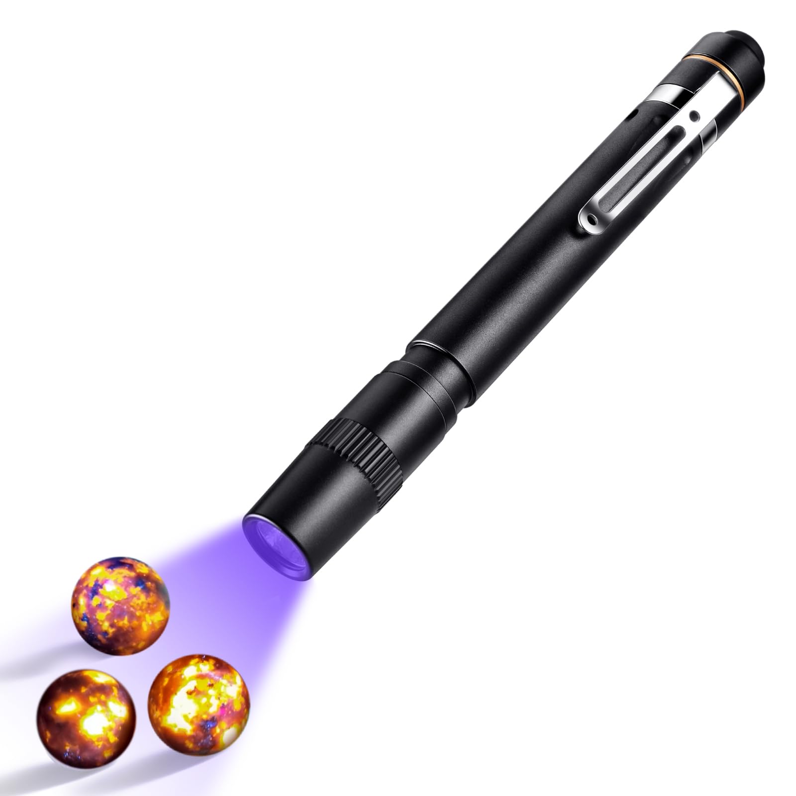 Uvtool A2D Pen Blacklight 365Nm Uv Flashlight With Pen High Power Output, Pure Beam For Uv Glue Curing Light, Rock And Mineral Fluorescent Glowing, Pet Urine Detector Light, Ac Leak Detector