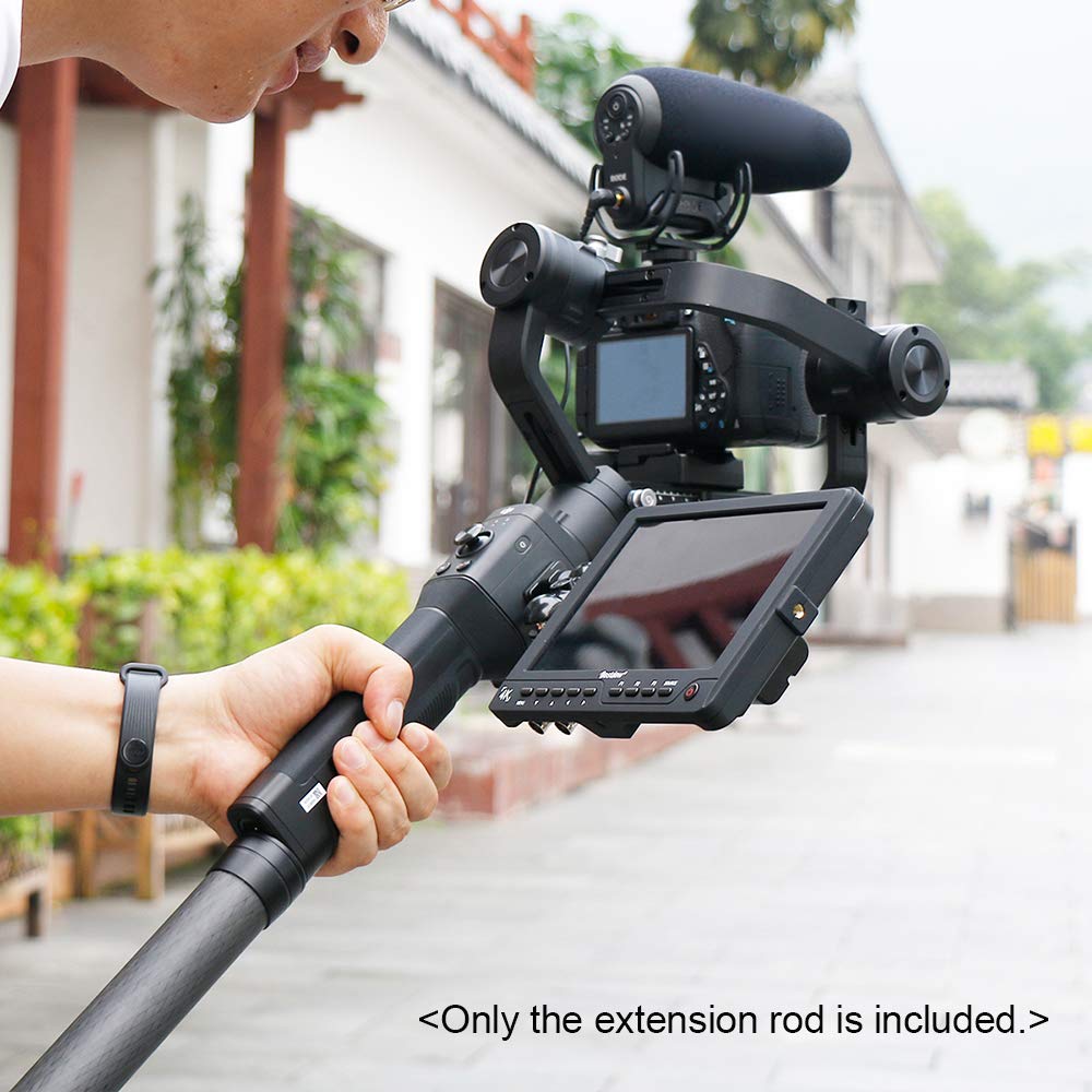 Bortt Stabilizer Extension Rod Professional Stabilizer Extension Pole Stick Rod Monopod Carbon Fiber With 1/4 Inch Screw 35Cm Long For -S Crane 2/3 Ak4000/ Ak2000 Moza Air 2