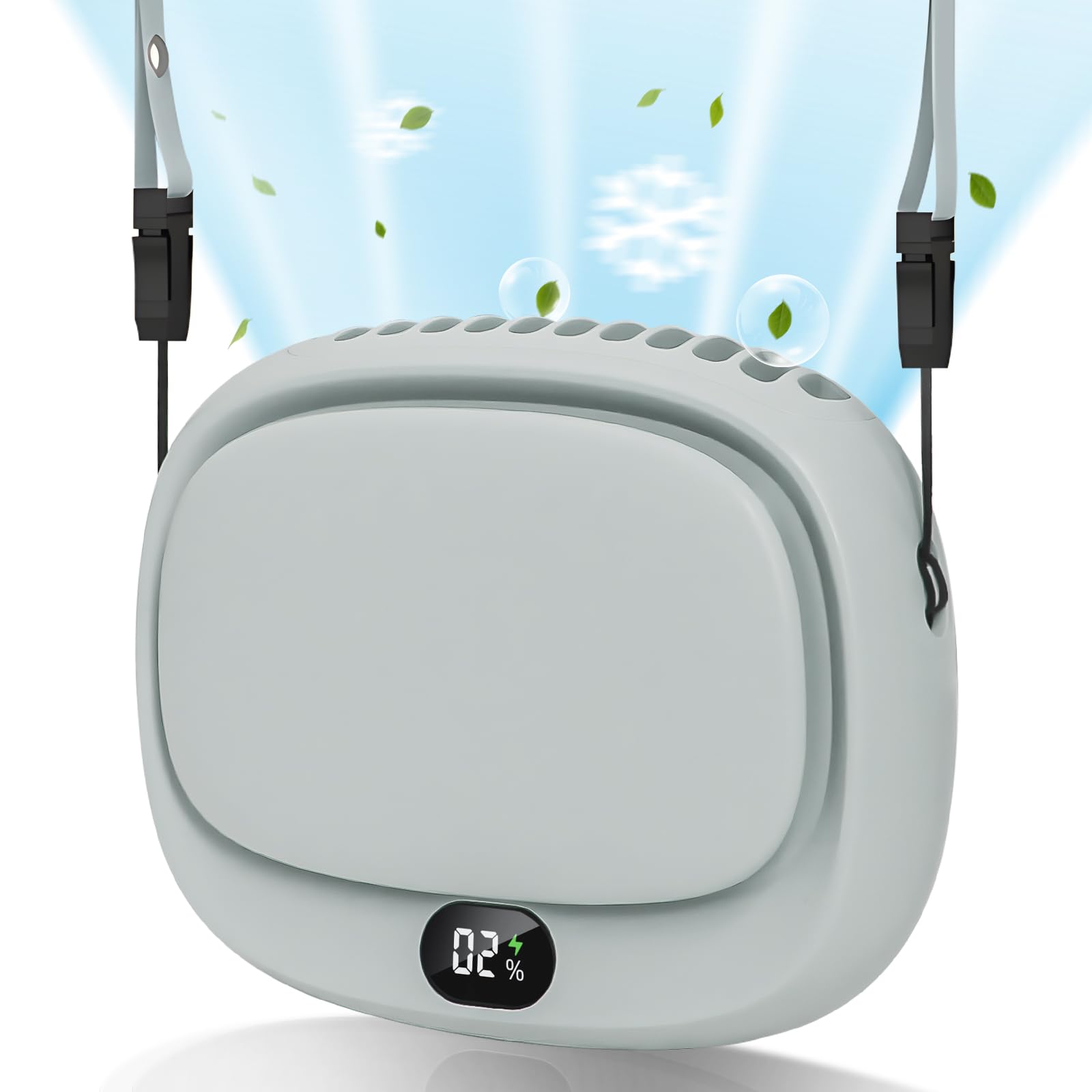Portable Neck Fan, Handheld Mini Fan, Personal Fan Usb Rechargeable, 5 Speed Adjustable - Koospark