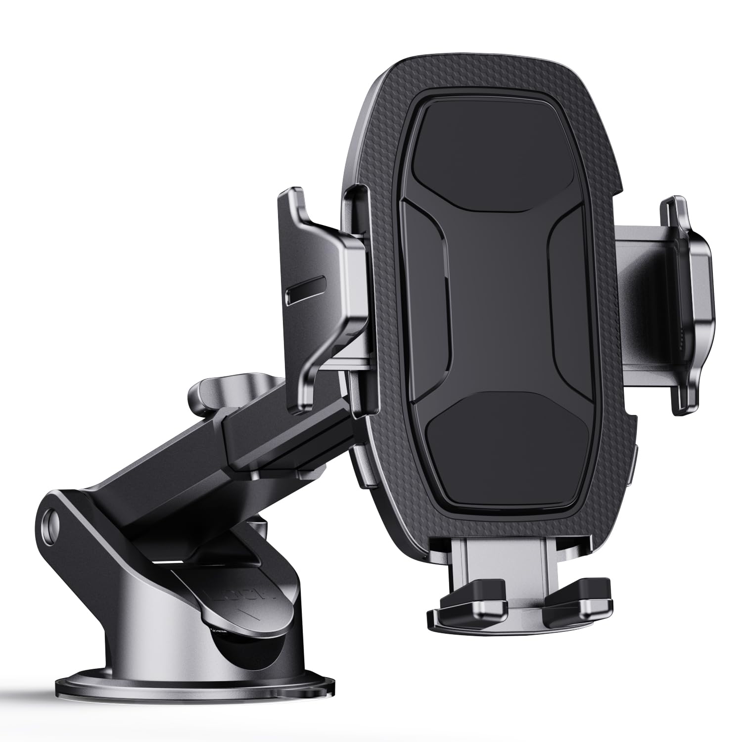 Primoov Phone Holders For Your Car  Car Phone Holders For Iphone With 360-Degree Rotation  Dashboard Cell Phone Holder  Easy Installation & Strong Grip For Safe And Convenient Driving, Black