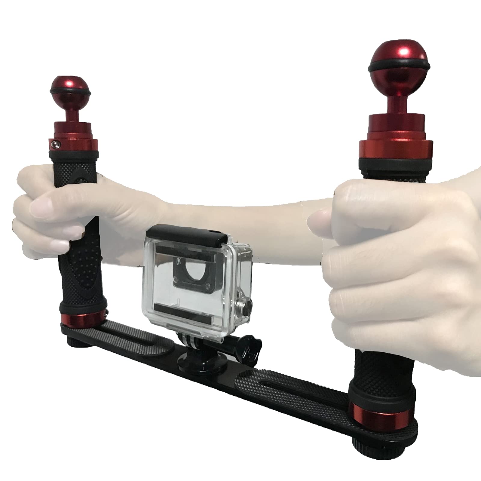 Pmsanzay Aluminium Alloy Underwater Lights Dive Light Video Light Stabilizer Tray Handheld Handle Stabilizer Support Bracket Camera Mount For Action Camera And Any Other Camera With 1/4 Inch Screw Hole