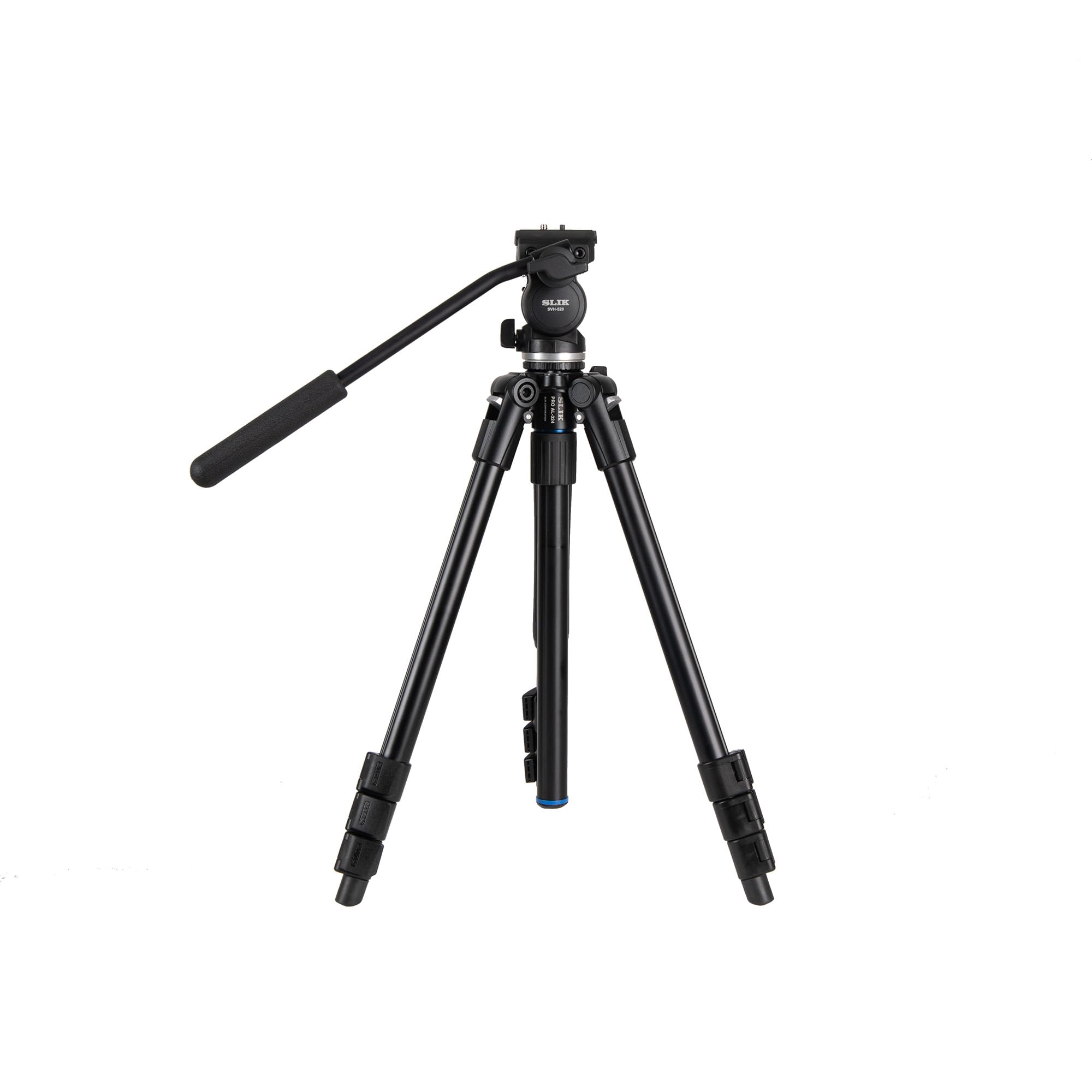 Slik Pro Al 324Svh-520 Aluminum Video Tripod With Fluid Pan Head