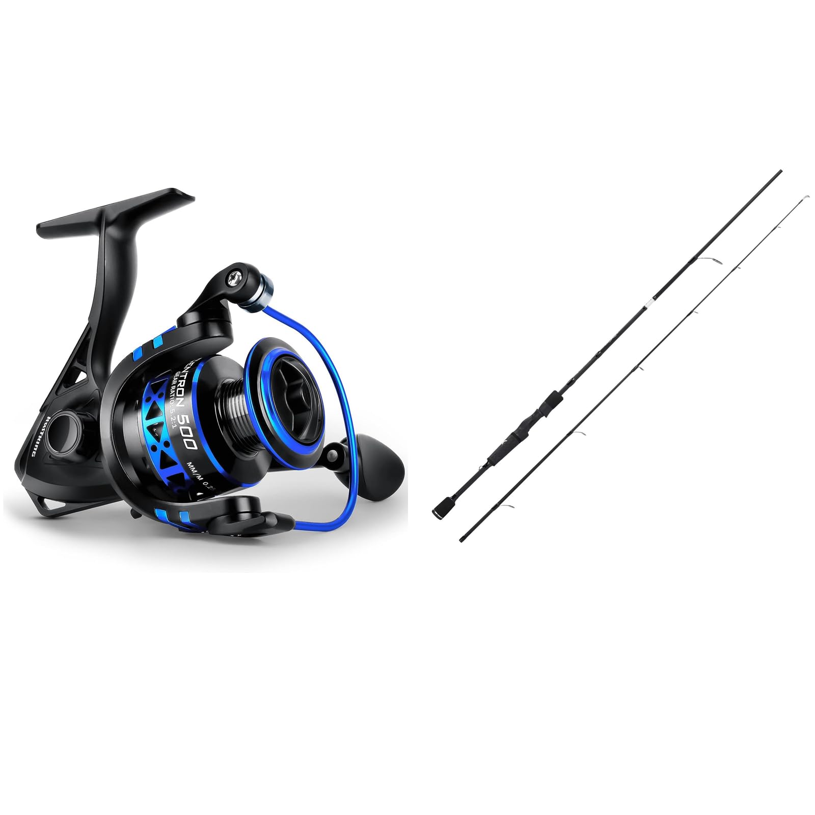 Kastking Centron Spinning Reel, Size 3000 Fishing Reel, Crixus Fishing Rods, Spinning Rod 7Ft -Medium - Fast-2Pcs