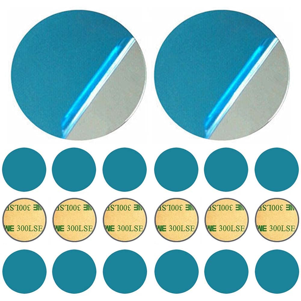 Anrachel Universal Metal Plate With Adhesive For Magnetic Car Phone Holders, Wall, Magnets. Round Disk Iron Sheets,Silver(20 Pack)