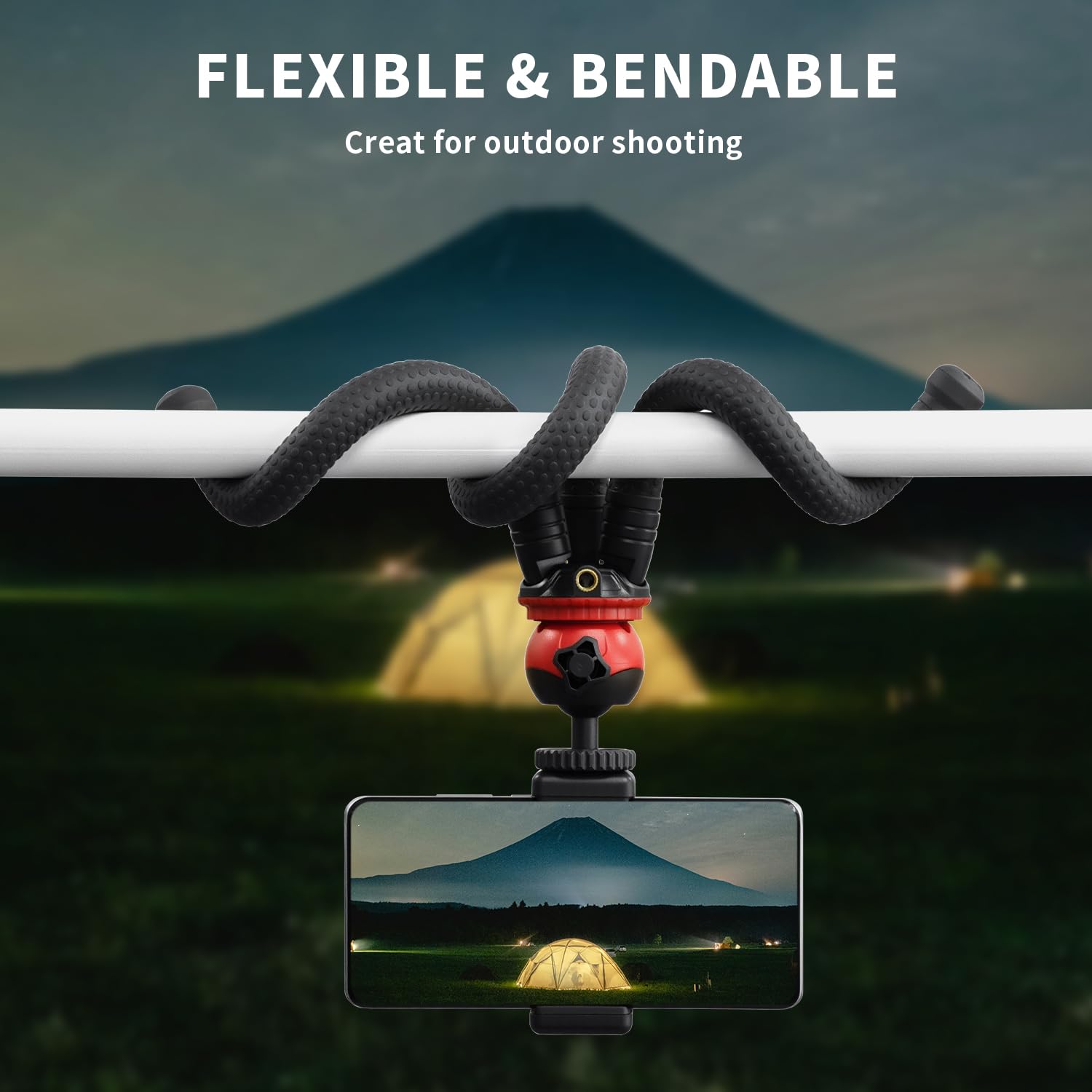 Minicor Flexible Bendable Tripodfor Iphone And Action Cameras,Mini Handheld Portable Tripod Stand For Vlogging Travel And Photography,Black