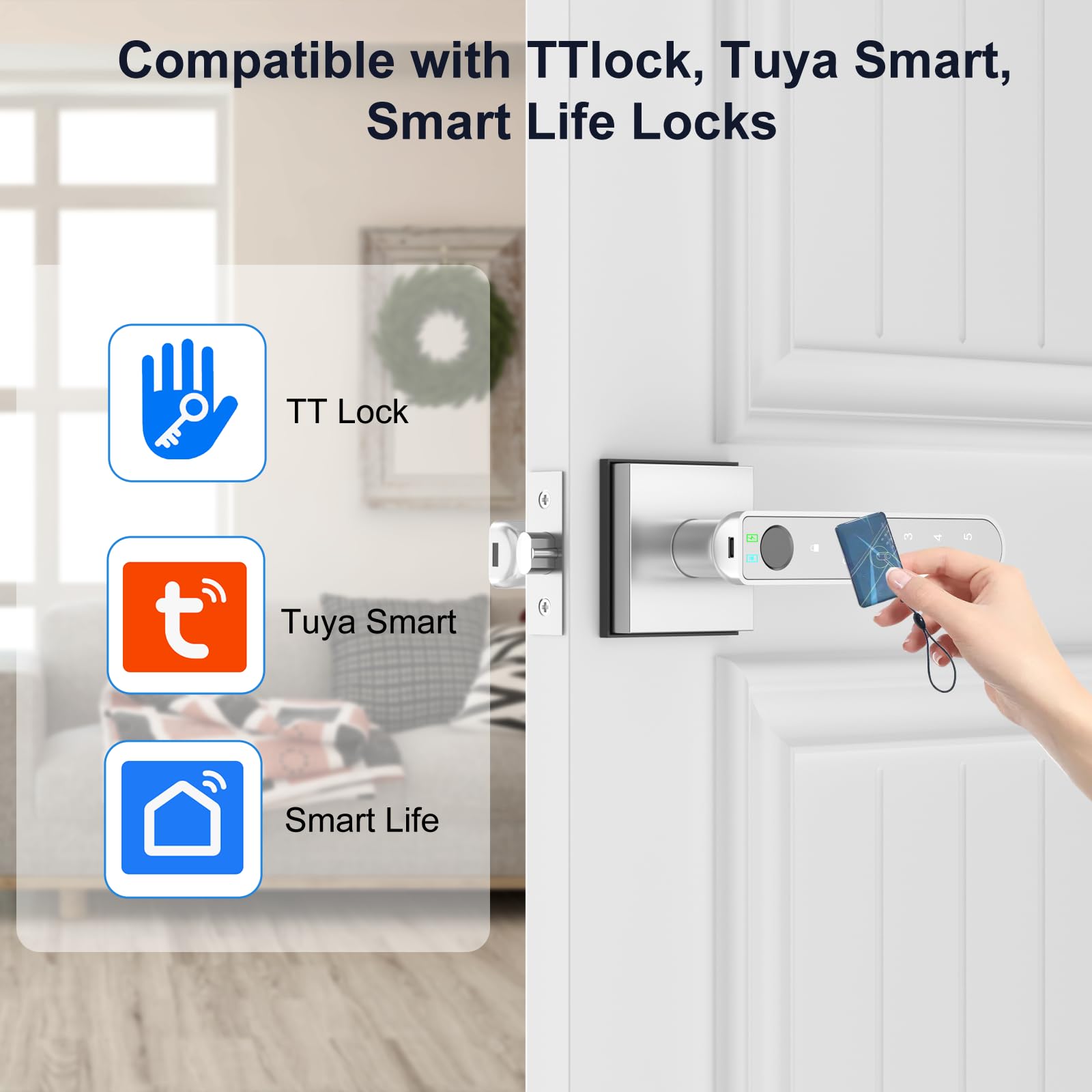 Foxgard Ic Card Fob, Rfid Key Fob,Ic Cards For Ttlock And Tuya Smart Lock,8 Pieces
