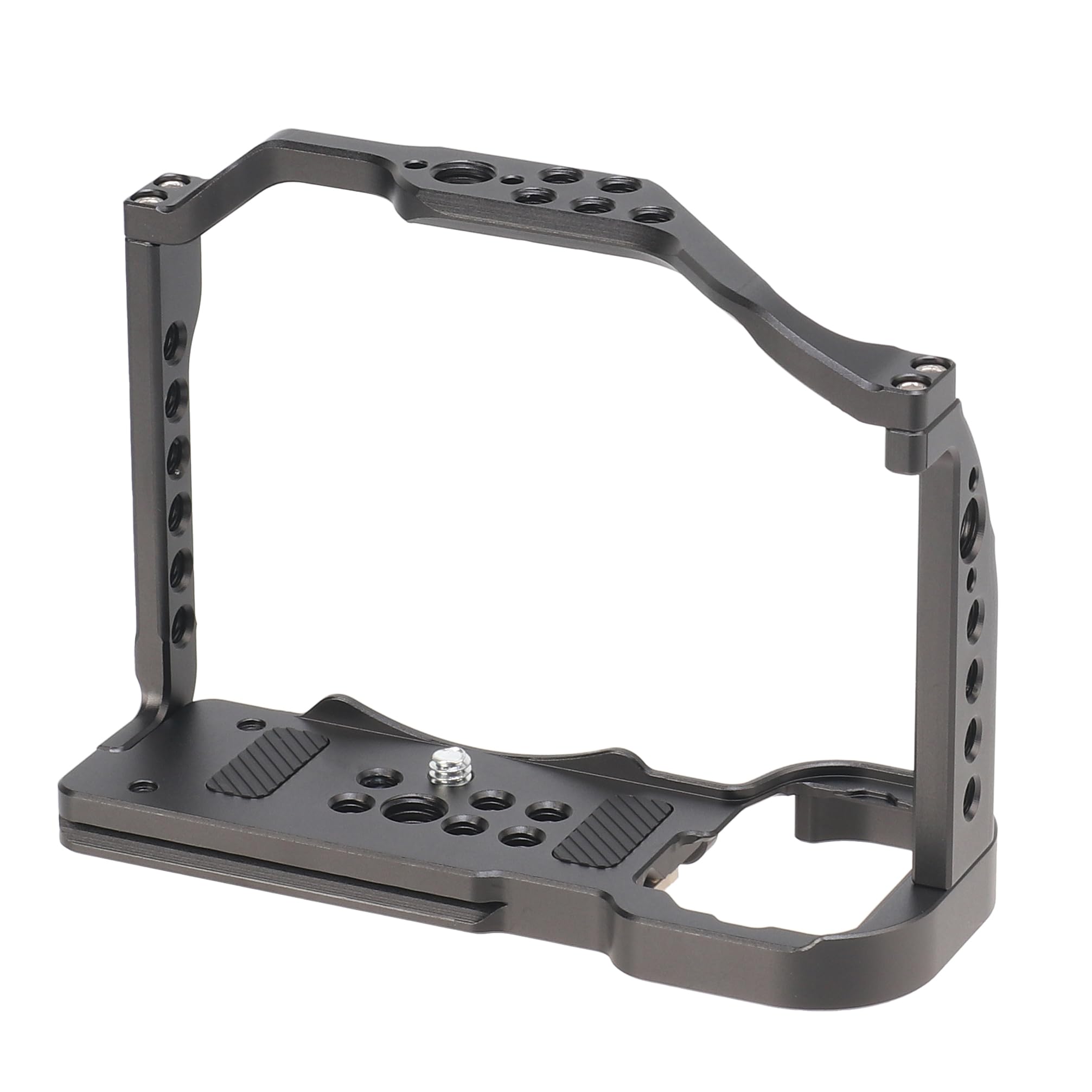 Fotga Camera Cage With Nato Rail 1/4" 3/8" Hole For Sony Zv-E1 Mirrorless Dslr Camera Video Filmmaking,Compatible Arca Swiss Clamp