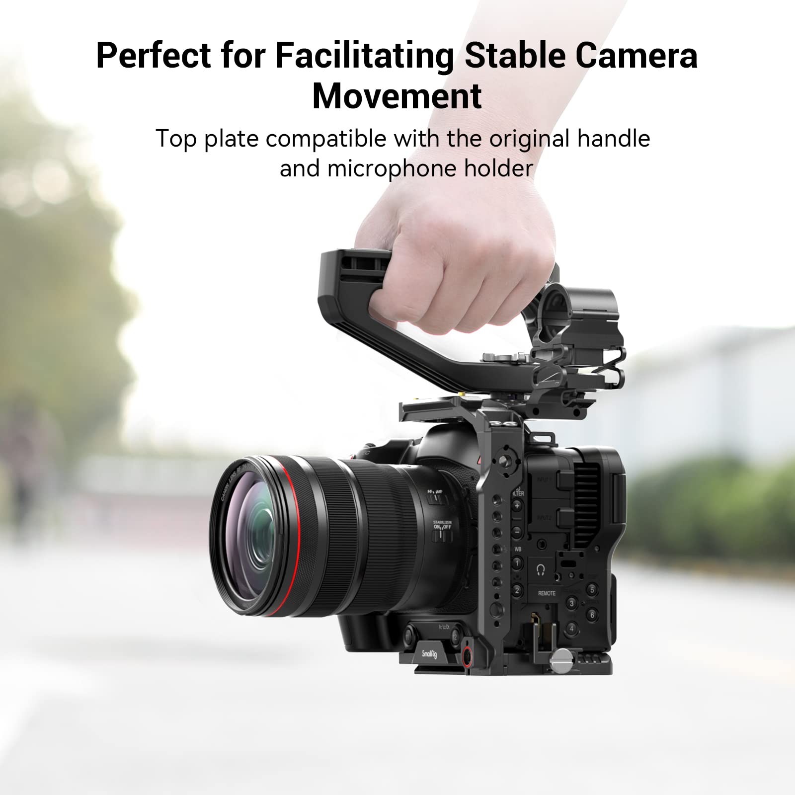 Smallrig Camera Cage Handheld Kit For Eos C70 For Canon With Nato Top Handle, Cable Clamp For Hdmi, Top Plate, Side Plate, Baseplate, 1/4''-20 Screw, Locating Holes For Arri