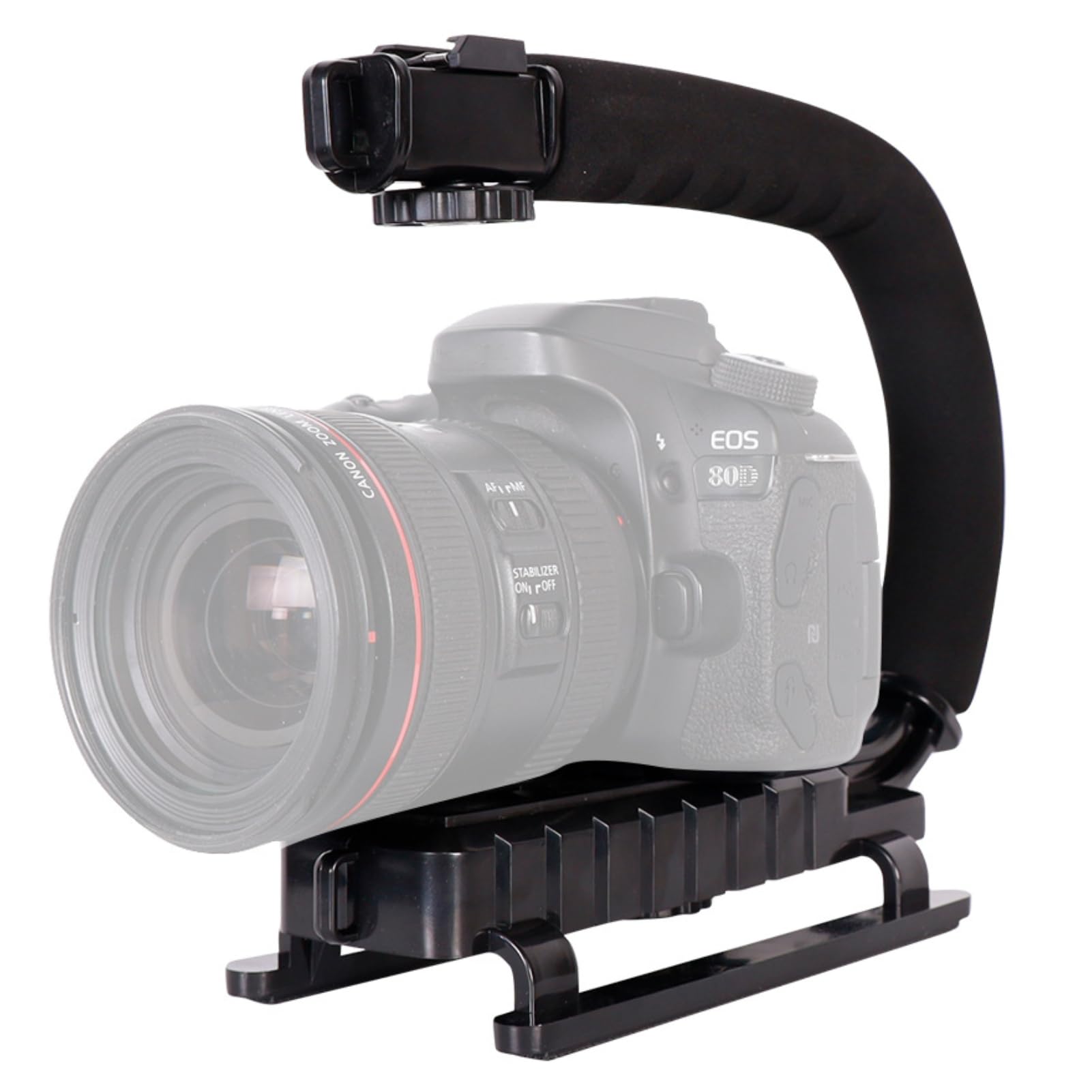 Diyeeni Video Action Stabilizing Handle Grip, Professional C Shape Video Stabilizers With 3Cold Shoe, 1/4In Slidable Screw Handheld Camera Stabilizer, For Slr Cameras, Family Dv Cameras