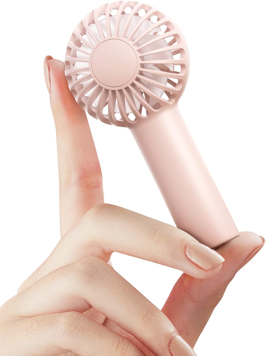 Mini Portable Handheld Fan Powerful Hand Fan Rechargeable, 3 Speeds Personal Small Hand Fan