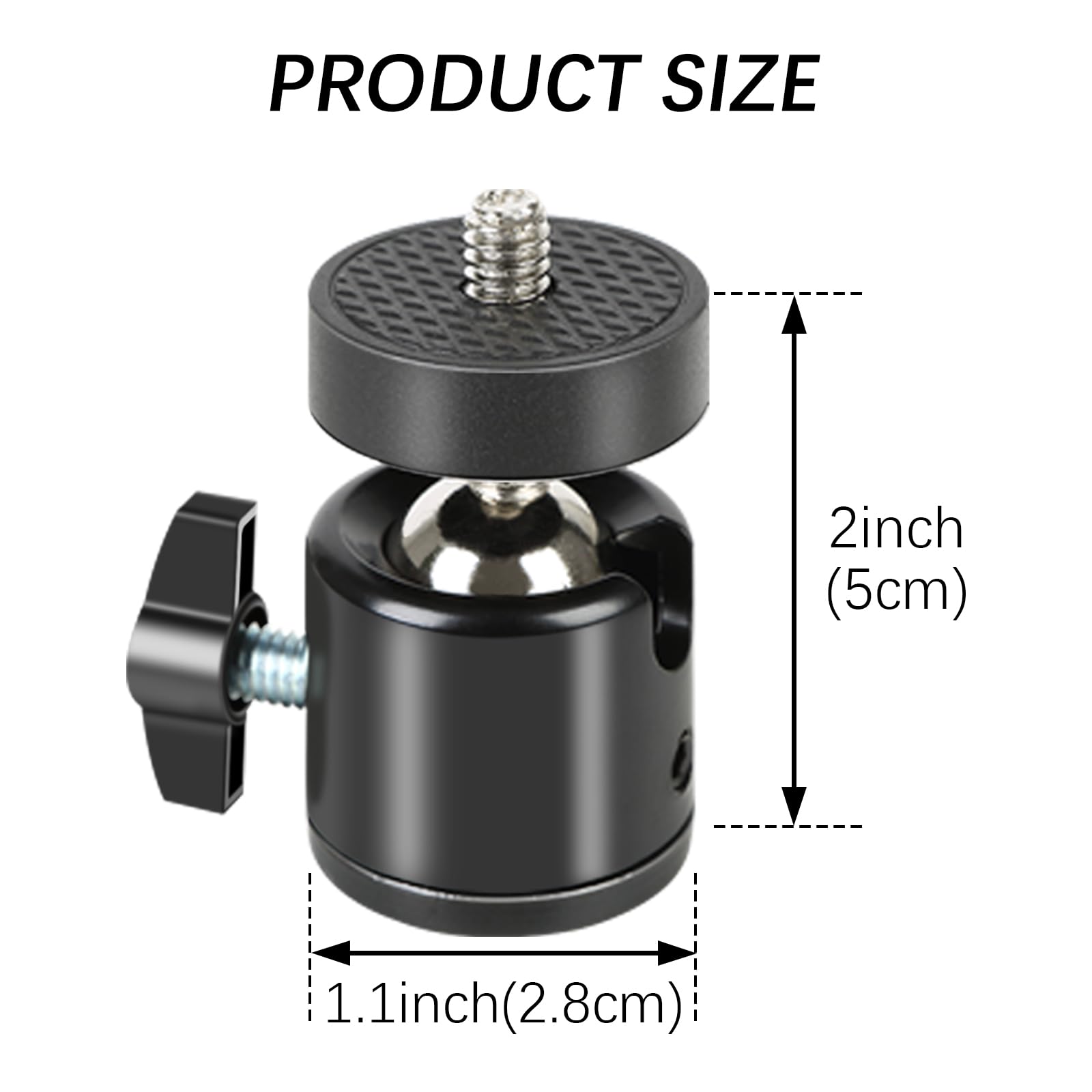 Acuxiaza Mini Ball Head 1/4" Swivel Mini Ballhead Screw Tripod Mount 4 Pack 360 Degree Rotatable Tripod Ball Head Camera Mount Adapter For Trail Camera Hunting Cameras Dslr Cameras Light Stand
