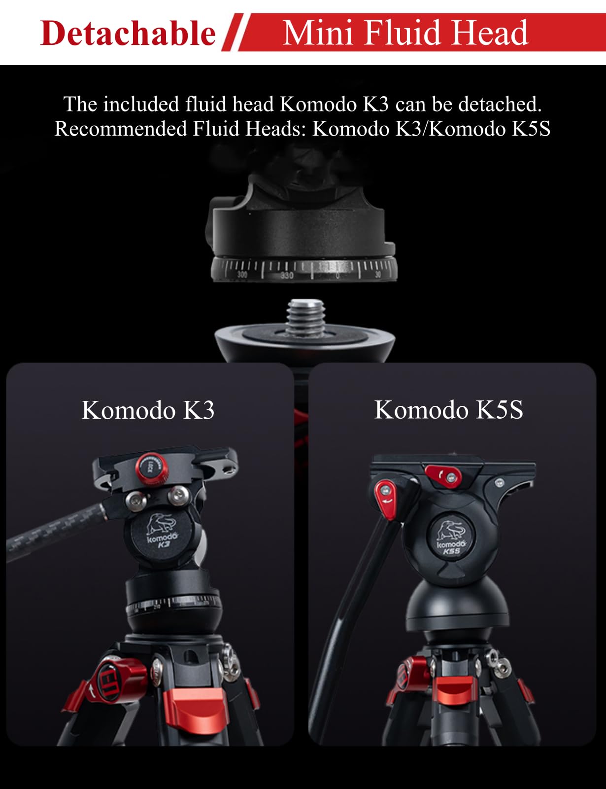 Ifootage Travel Tripod Ta3B With K3 Fluid Head, Professional Travel Video Tripod Kit For Canon Nikon Sony Olympus Panasonic Dslr Camera