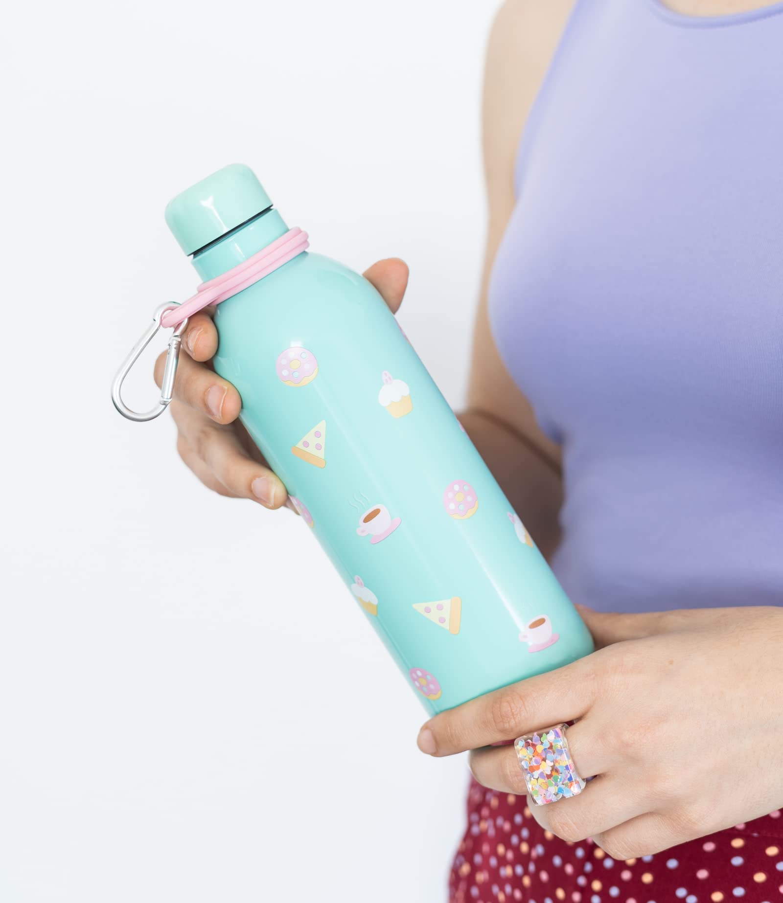 Grupo Erik Pusheen Foodie Collection Water Bottle - Sports Bottle - 500Ml / 17Oz, Stainless Steel