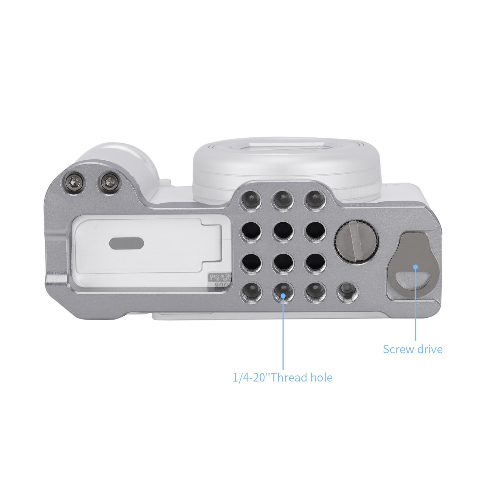 Niceyrig Zv-1 Ii/Zv-1F L-Shape Grip For Sony Vlog Vlogging Camera, Extension Bracket With Quick Release Plate For Arca Style (Silver Version) - 595
